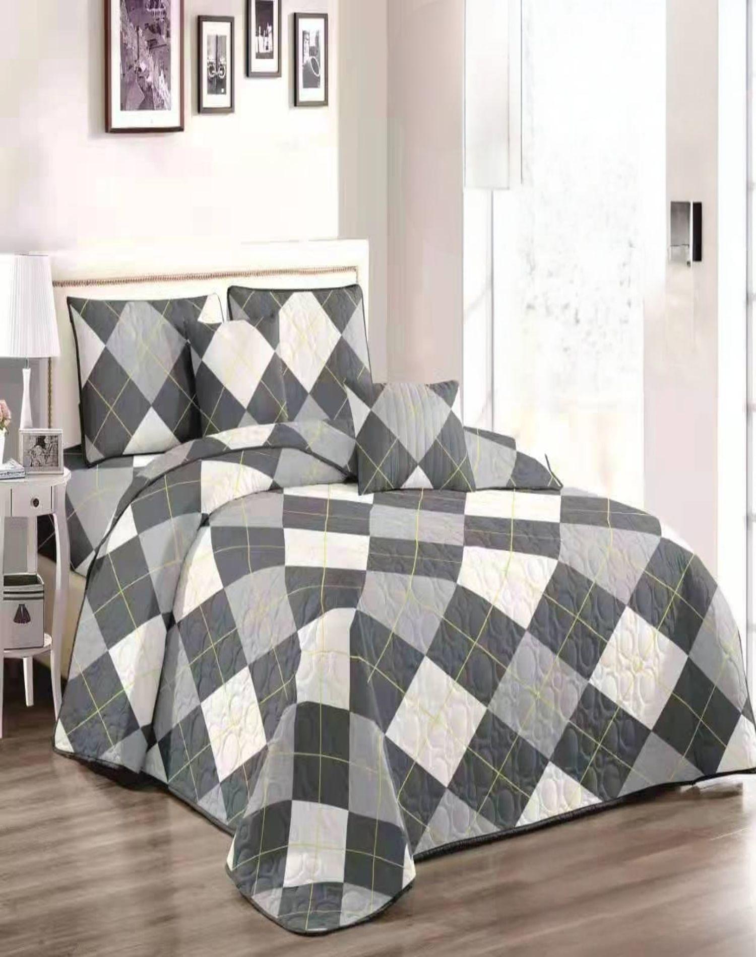 Cubrecama Quilt Diseño 2 Plazas - Primavera Verano B7-2