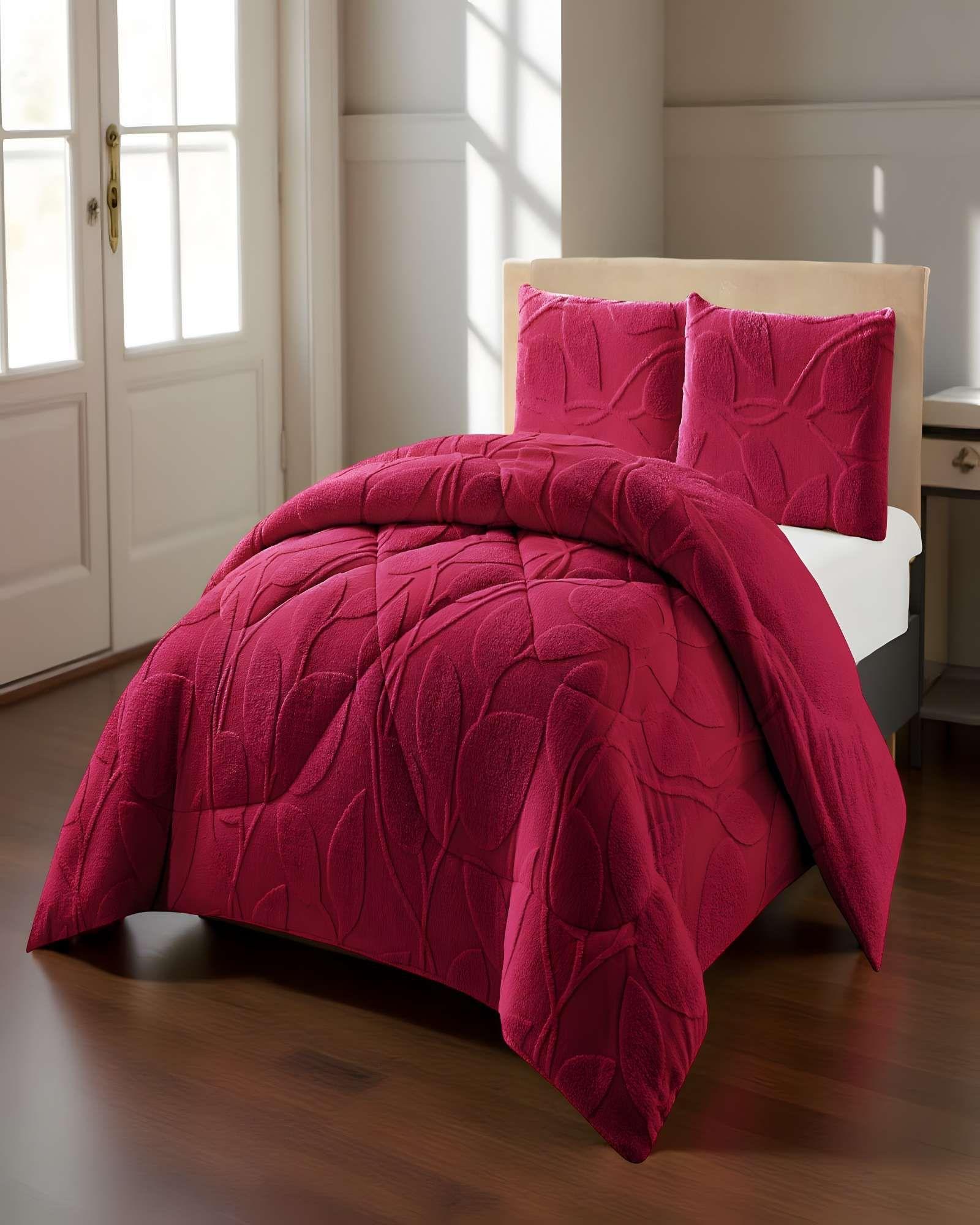 COBERTOR DE INVERNO TEXTURIZADO RY KING BURDEO-2