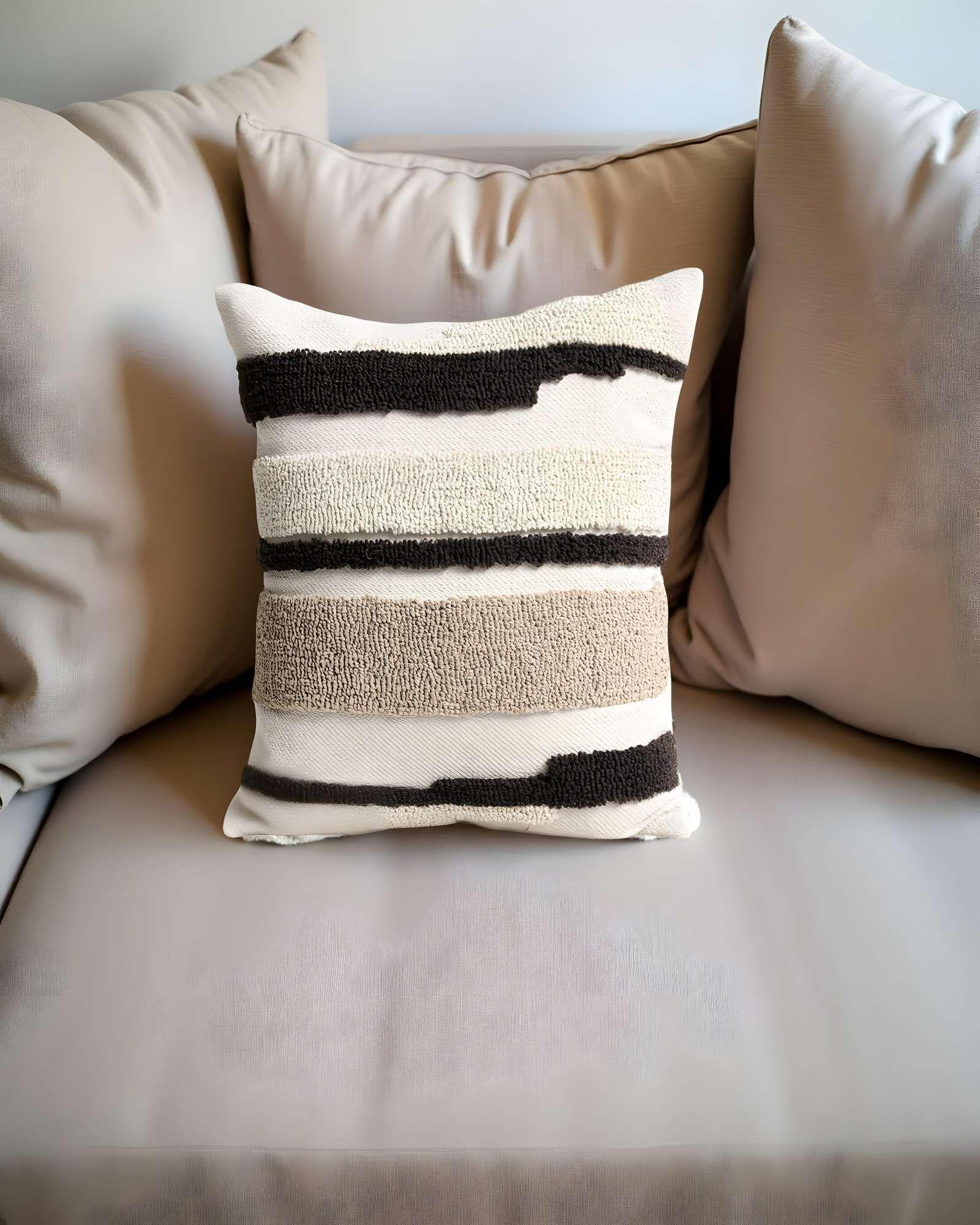 PACK DE 2 FUNDAS DE COJIN TUFTING 45X45 CM BLANCO 10-3