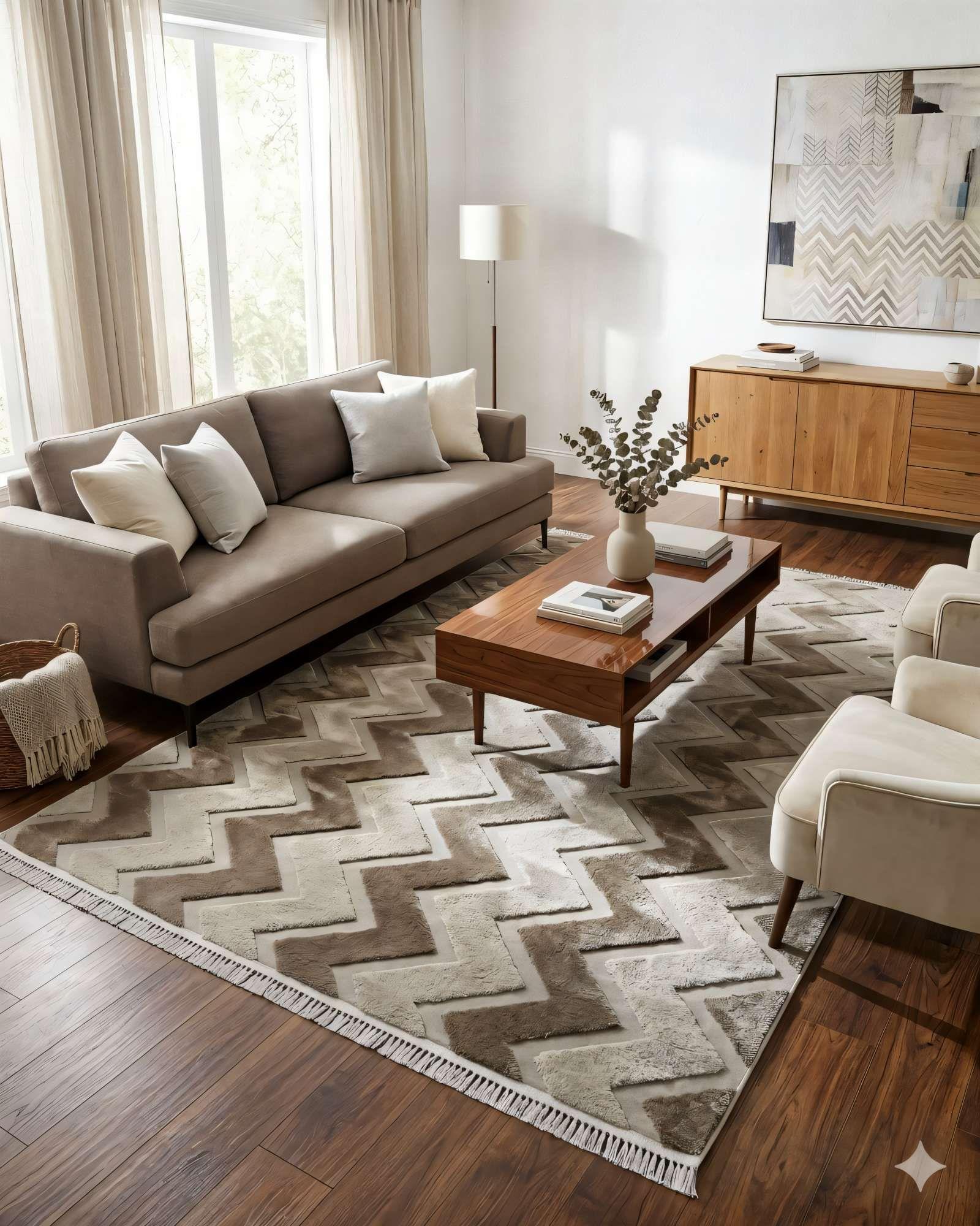 ALFOMBRA JACQUARD 200 X 240  DECORATIVA BICOLOR 6-2