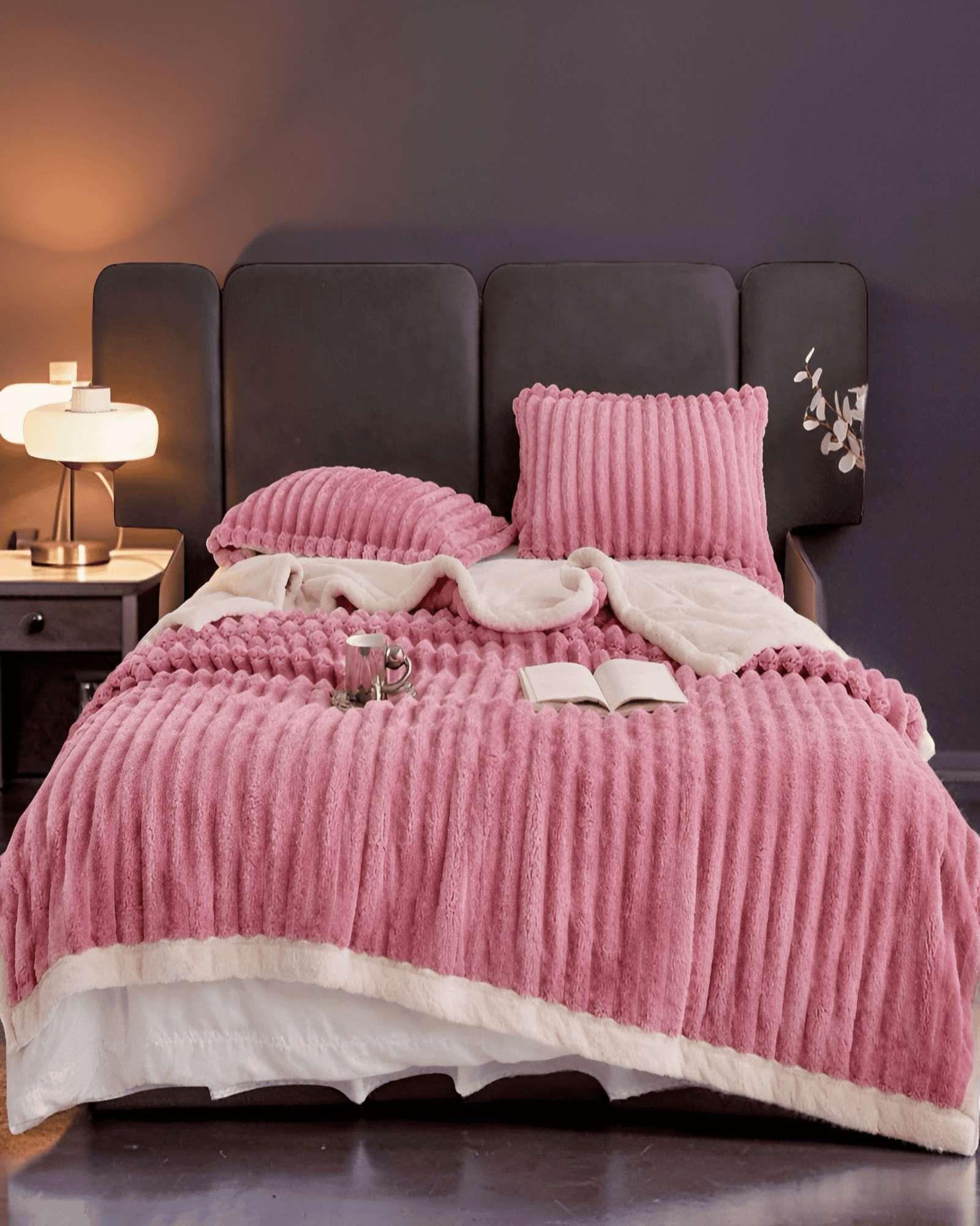 FRAZADAS CON SHERPA  LINEAL 2P 01-3