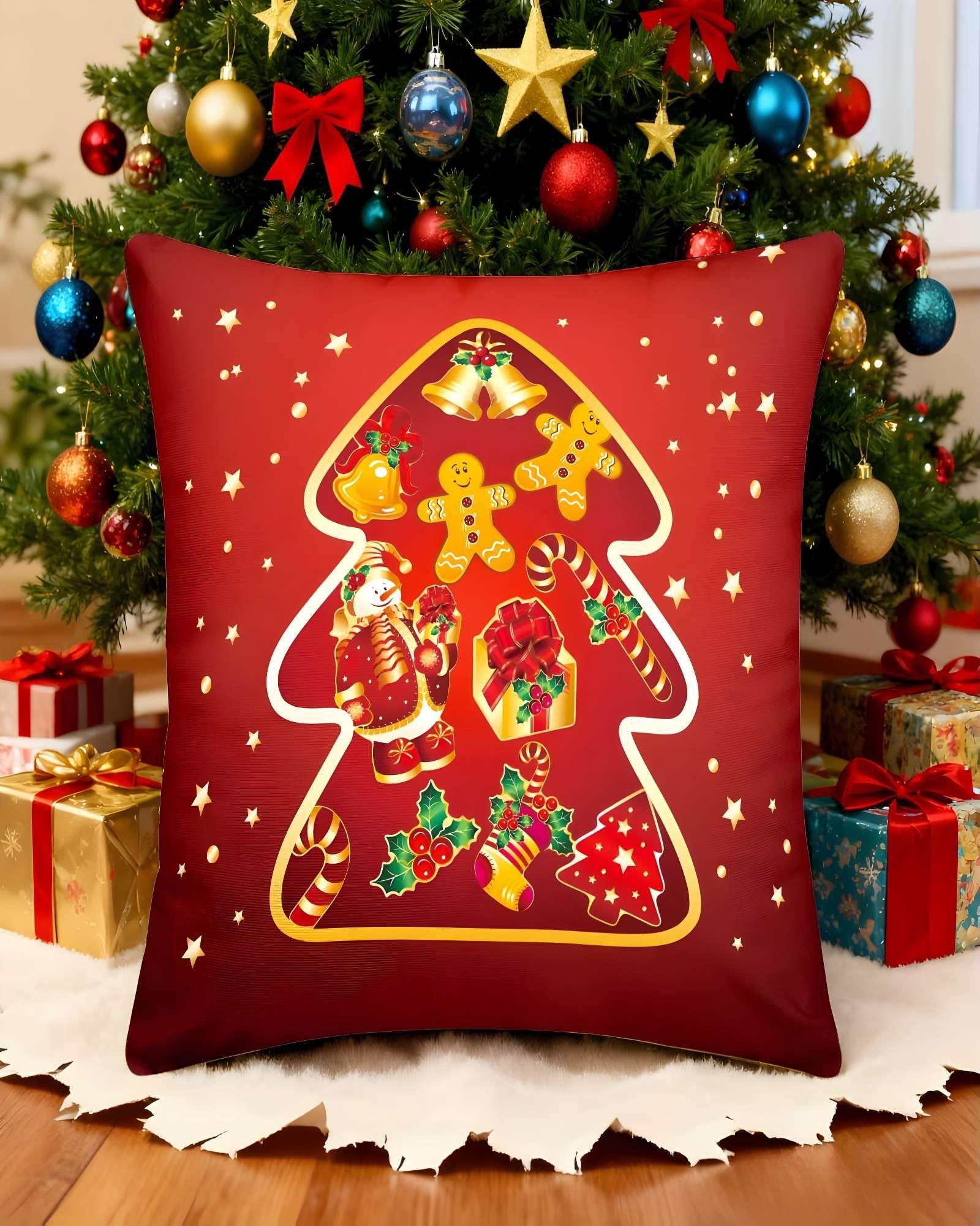 SET DE 4 FUNDAS DE COJINES DE NAVIDAD 45X45 CM A01-2