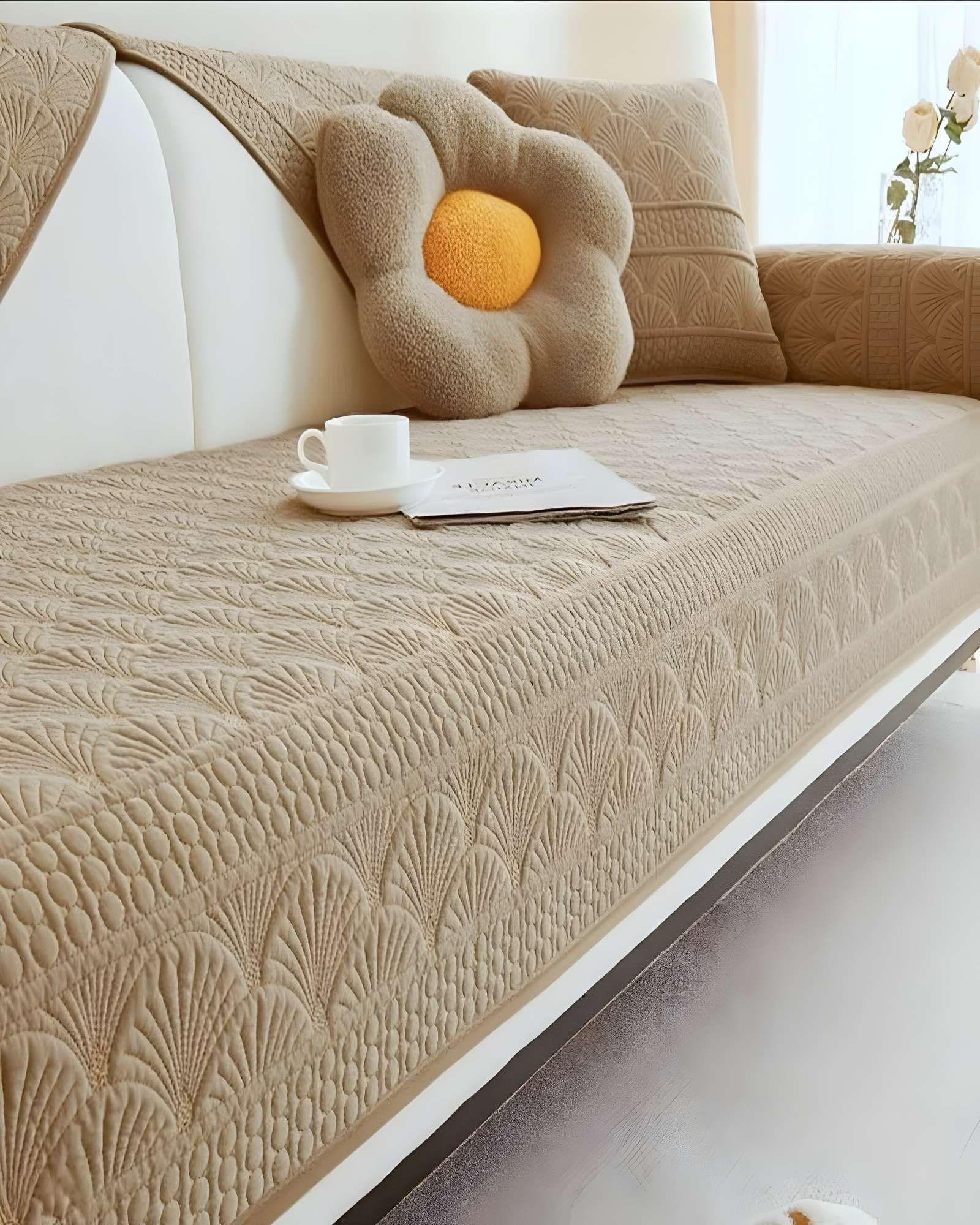 PACK DE 5 FUNDAS PARA SOFA CON DISEÑO F3 BEIGE-3