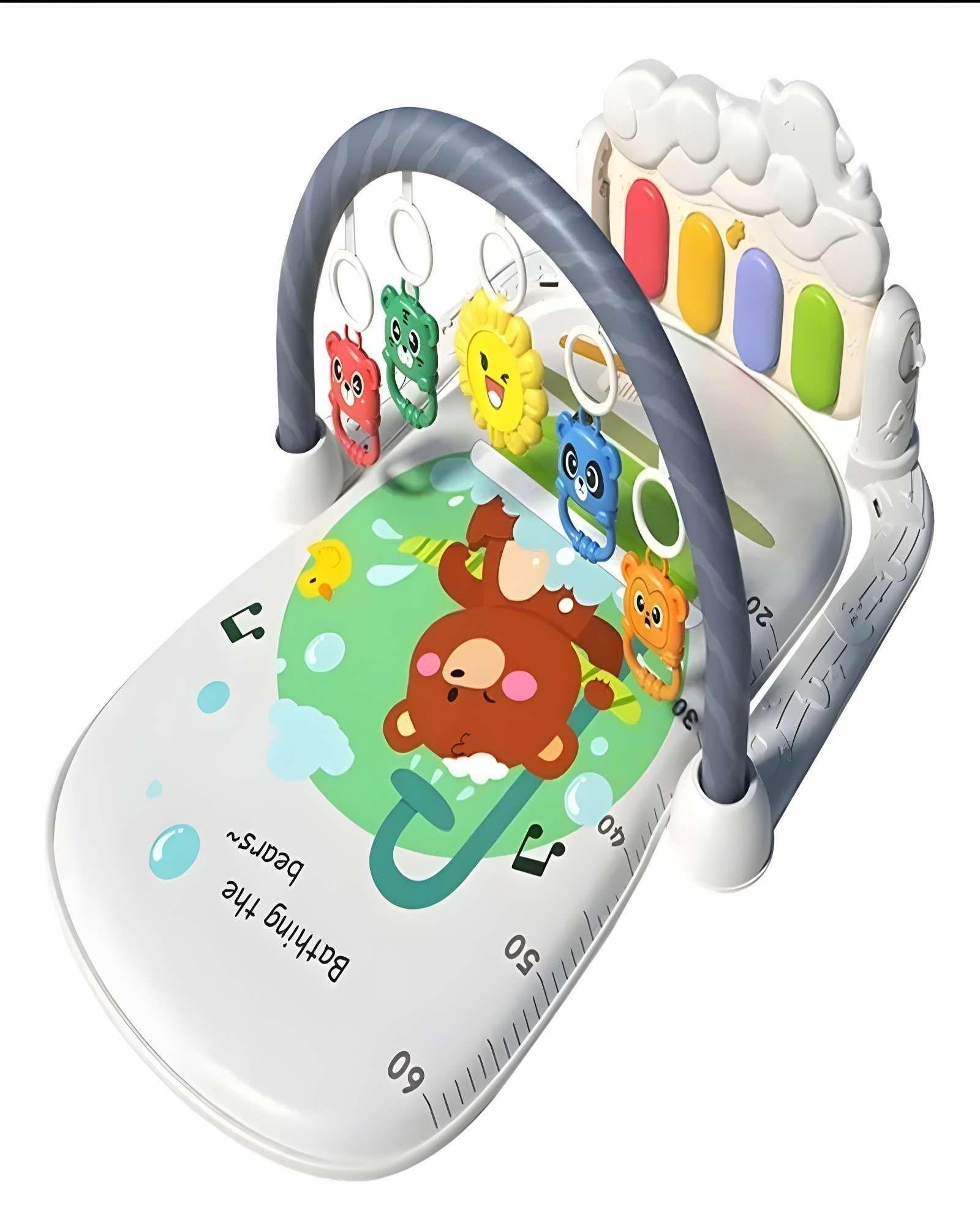 GIMNASIO MUSICAL PARA BEBE CON PIANO BLANCO-0
