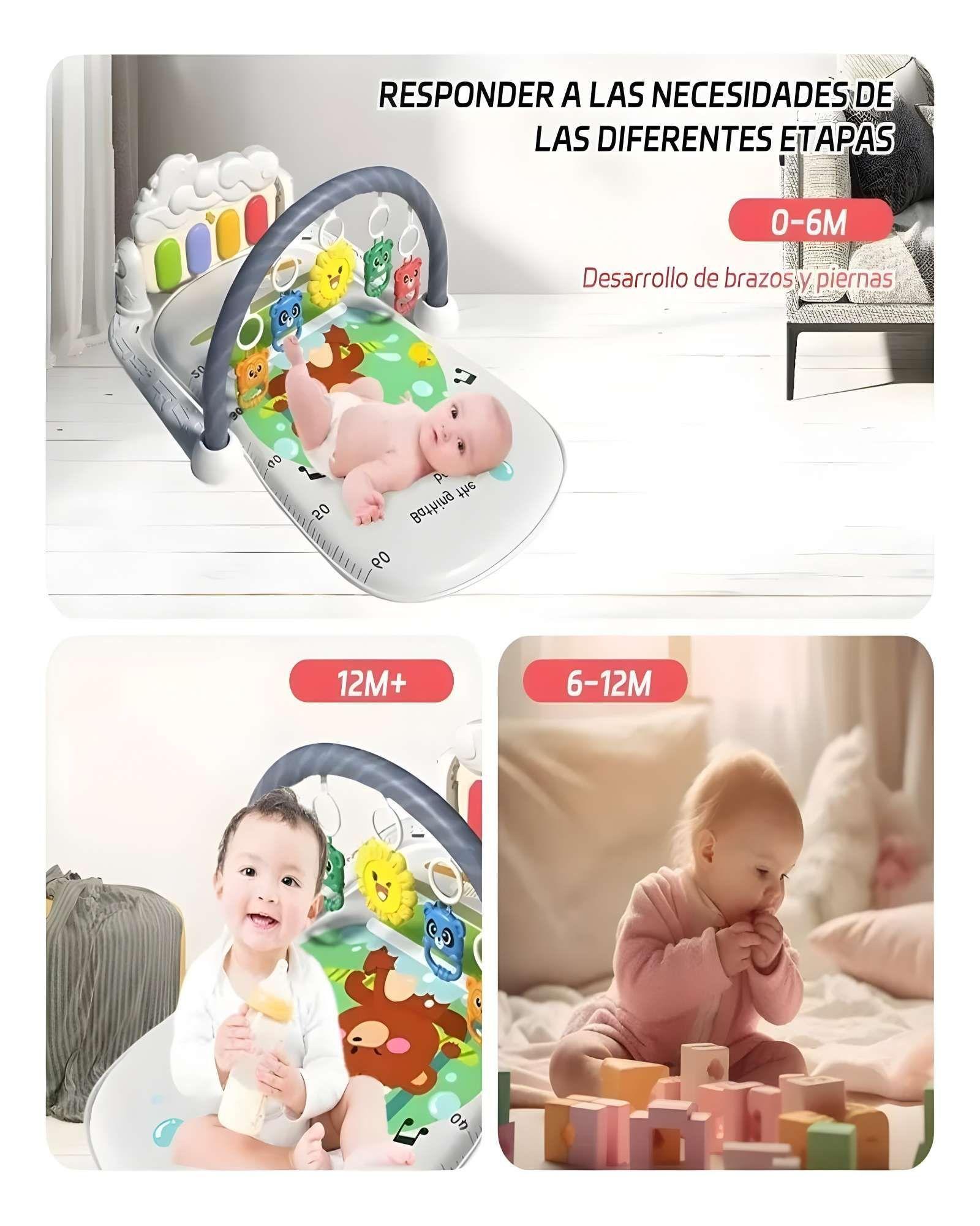 GIMNASIO MUSICAL PARA BEBE CON PIANO BLANCO-2