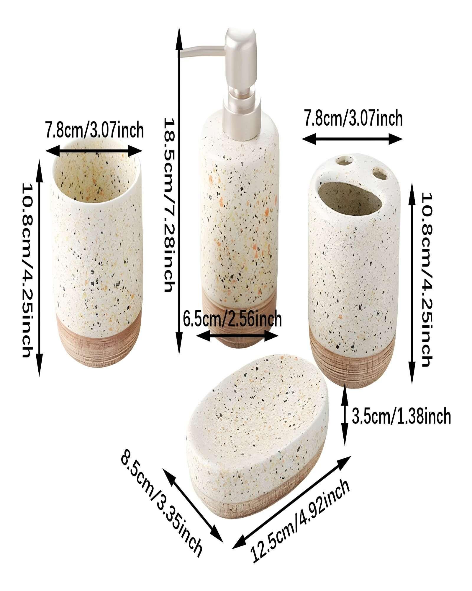 Set Lujoso de 4 Accesorios de Baño-2