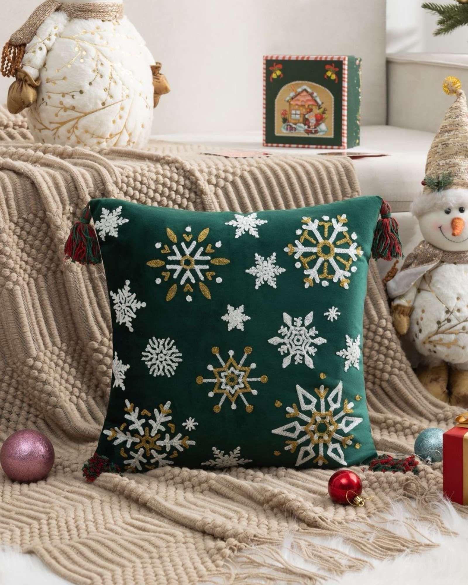 SET DE 4 FUNDAS DE COJIN PARA NAVIDAD A9-1