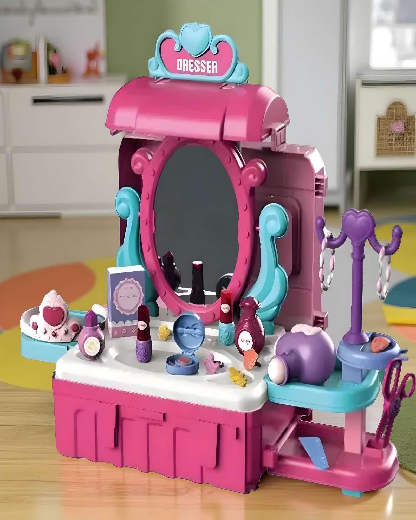 MALETIN COSMETICO 3 EN 1 ROSADO-3