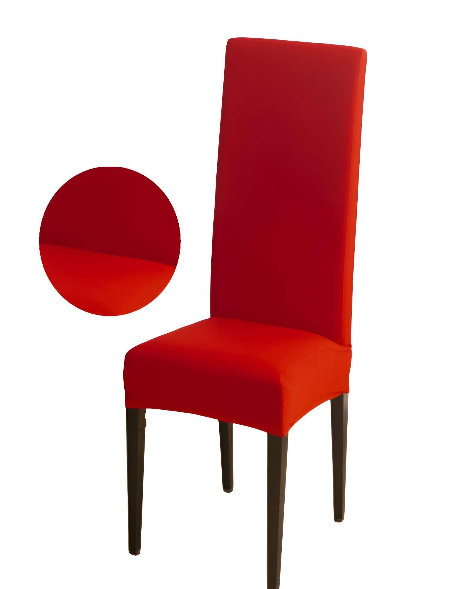 PACK DE 6 FUNDAS PARA SILLA ELASTICADAS COLOR ROJO-1