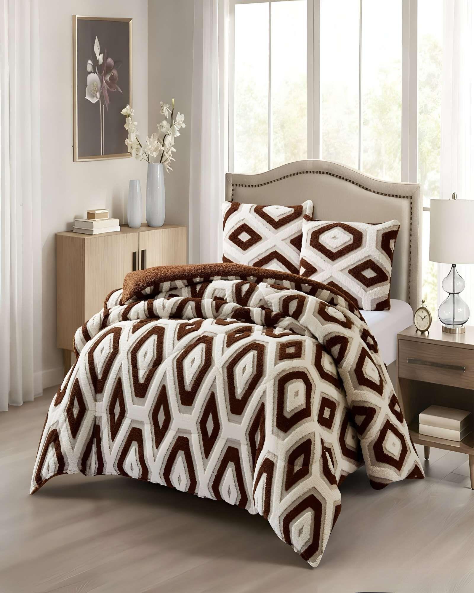 COBERTOR DE JACQUERD CUTTING CON CHIPORRO KING 250X270CM BLANCO B4-2