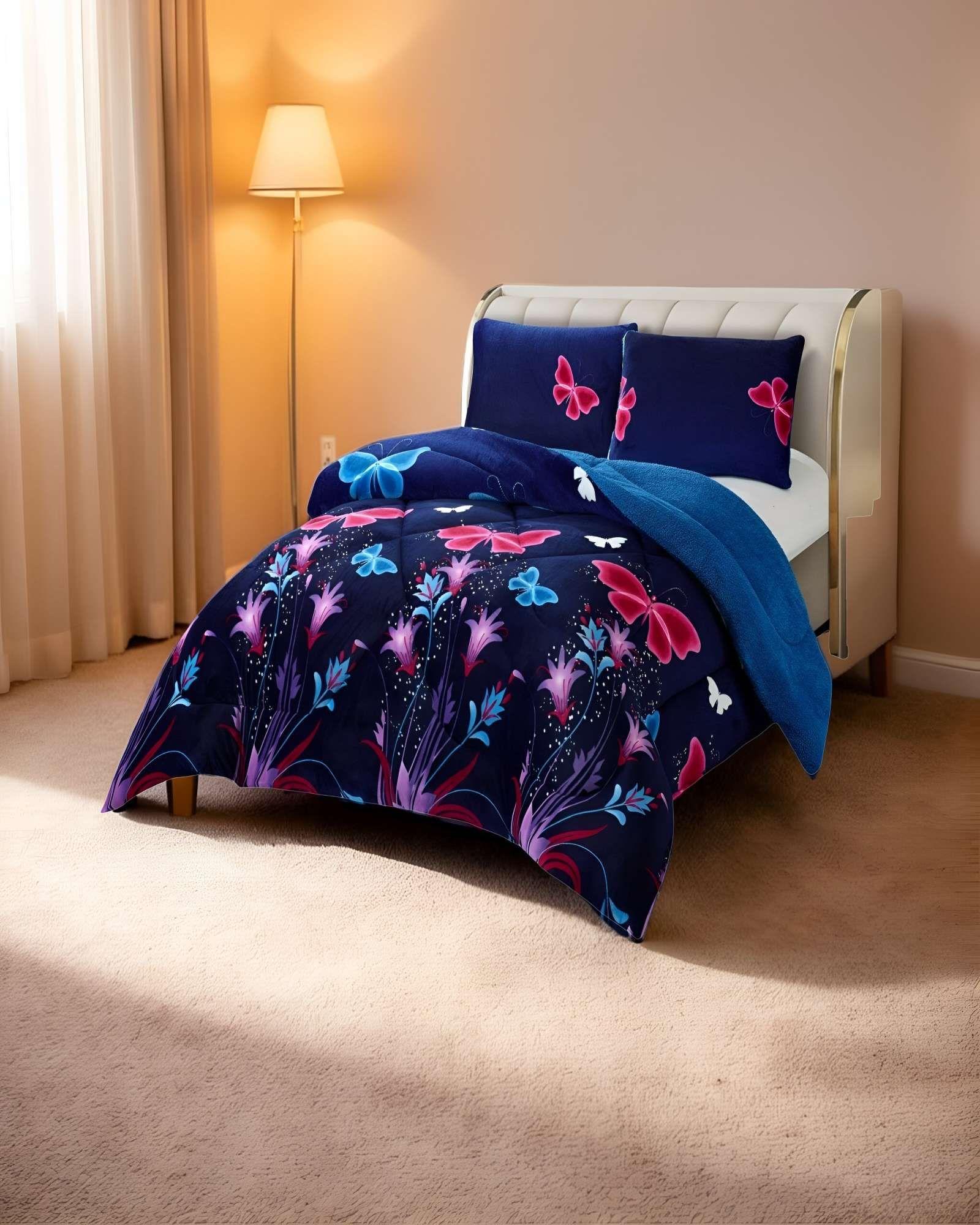 COBERTOR PLUSH CON CHIPORRO 2 PLAZAS 230X250CM AZUL C15-2