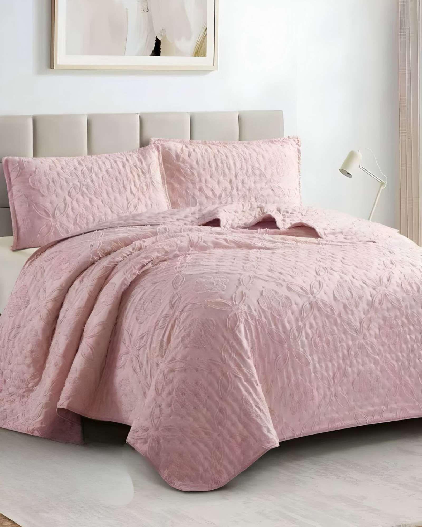 quilt cubrecama TUFTING DE LUJO SUAVE KING 11-2