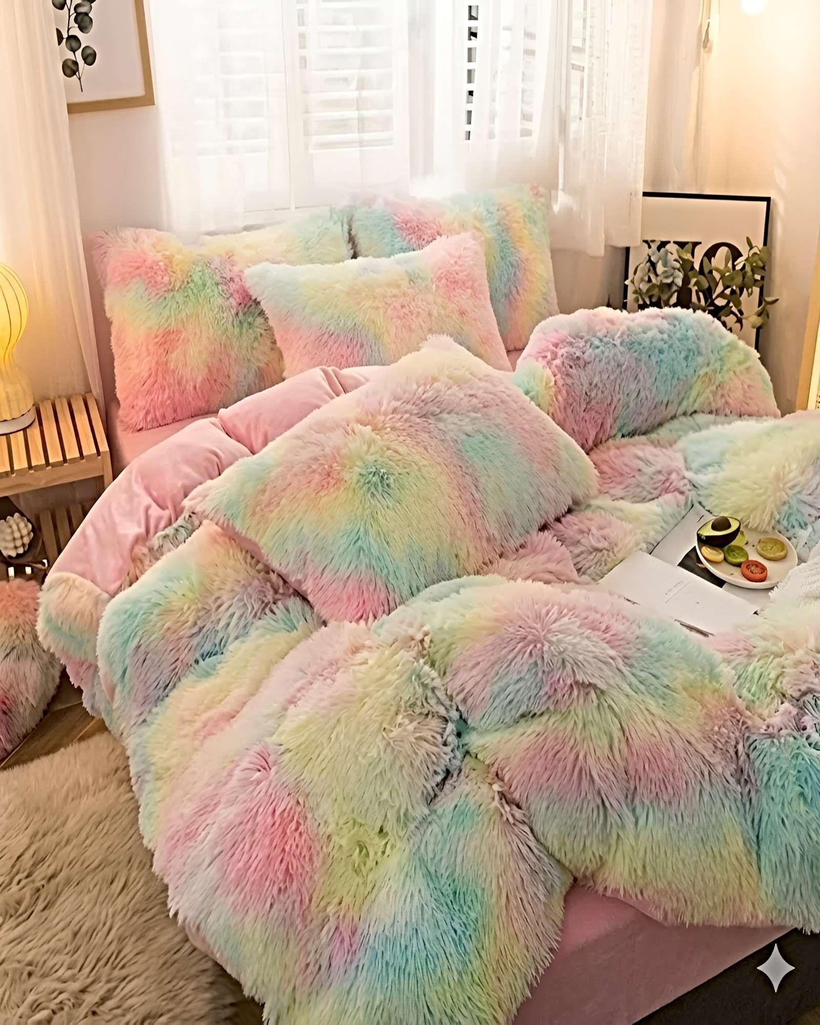 COBERTOR DE INVIERNO PELUDO 2 PLAZAS 230X250CM MULTICOLOR 1-2