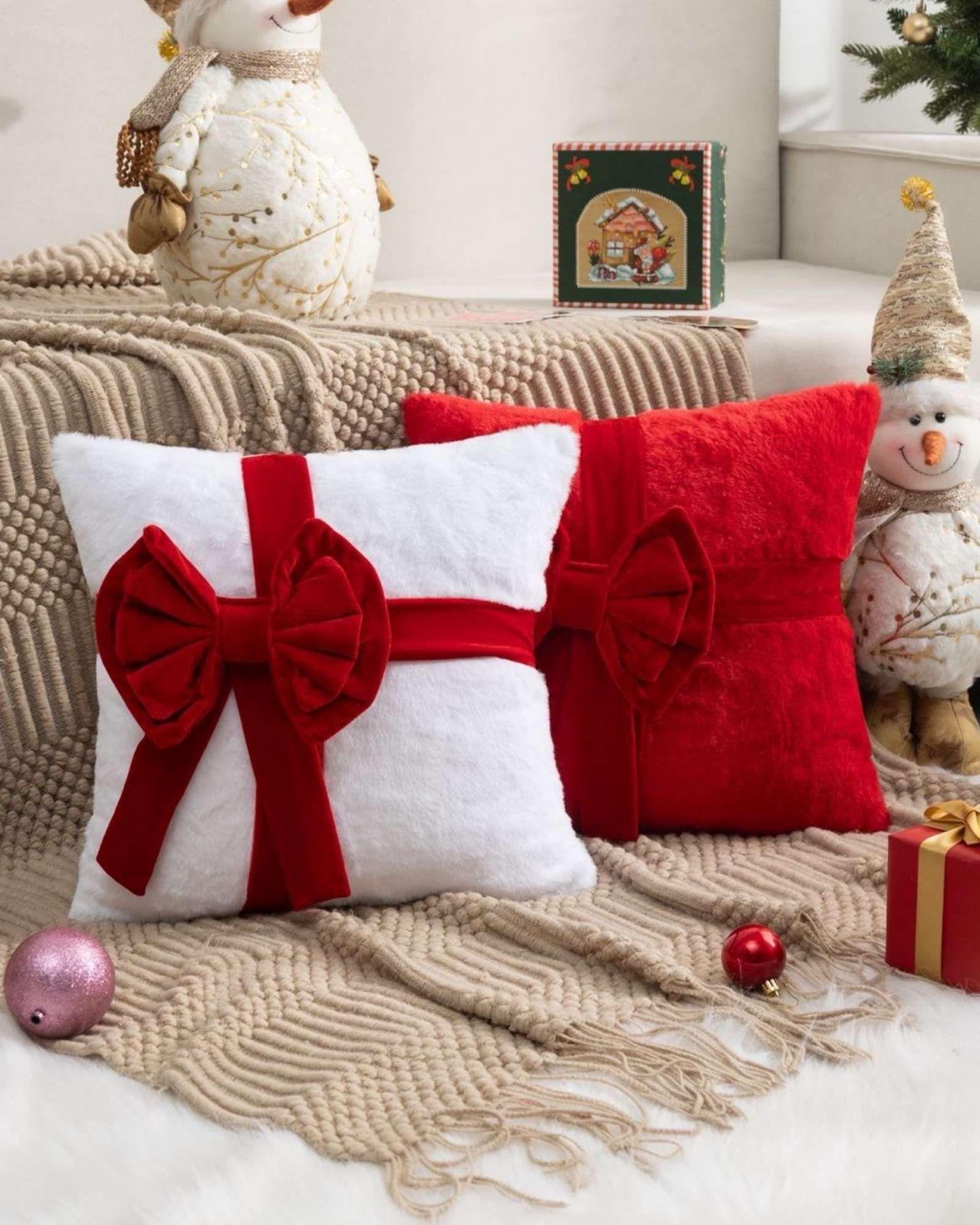 SET DE 2 FUNDAS DE COJIN PARA NAVIDAD 3D   B13-1