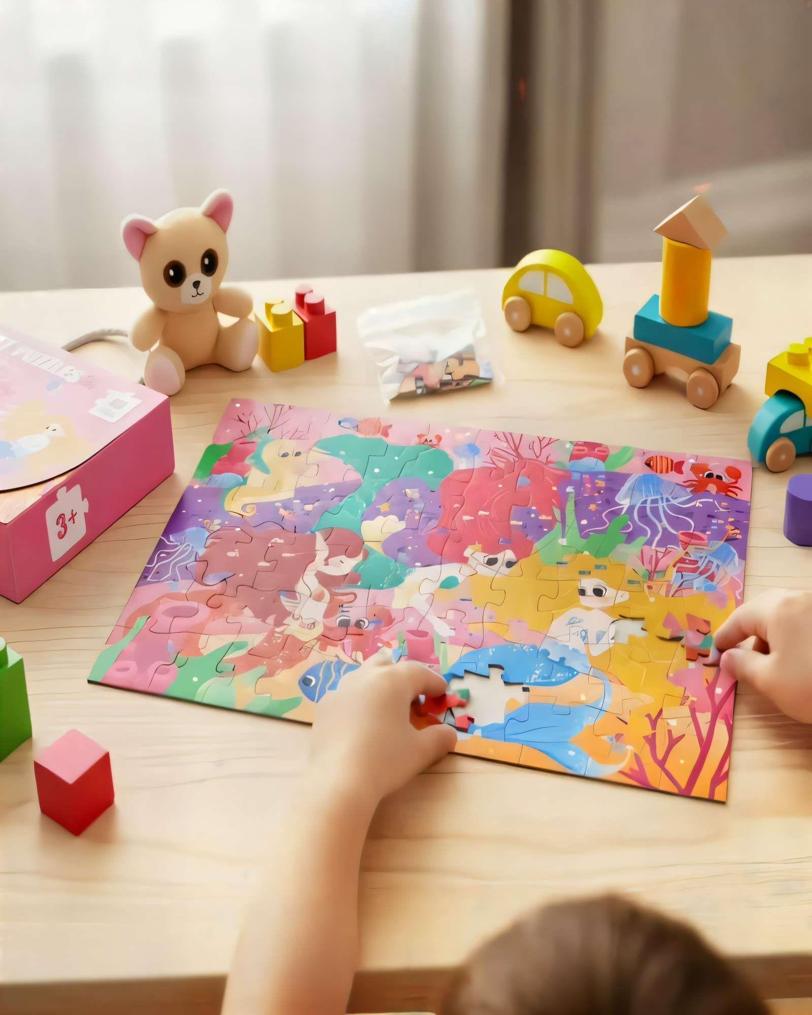 Puzzle para niños de 60 Piezas Sirenita 44cm x 31cm-2