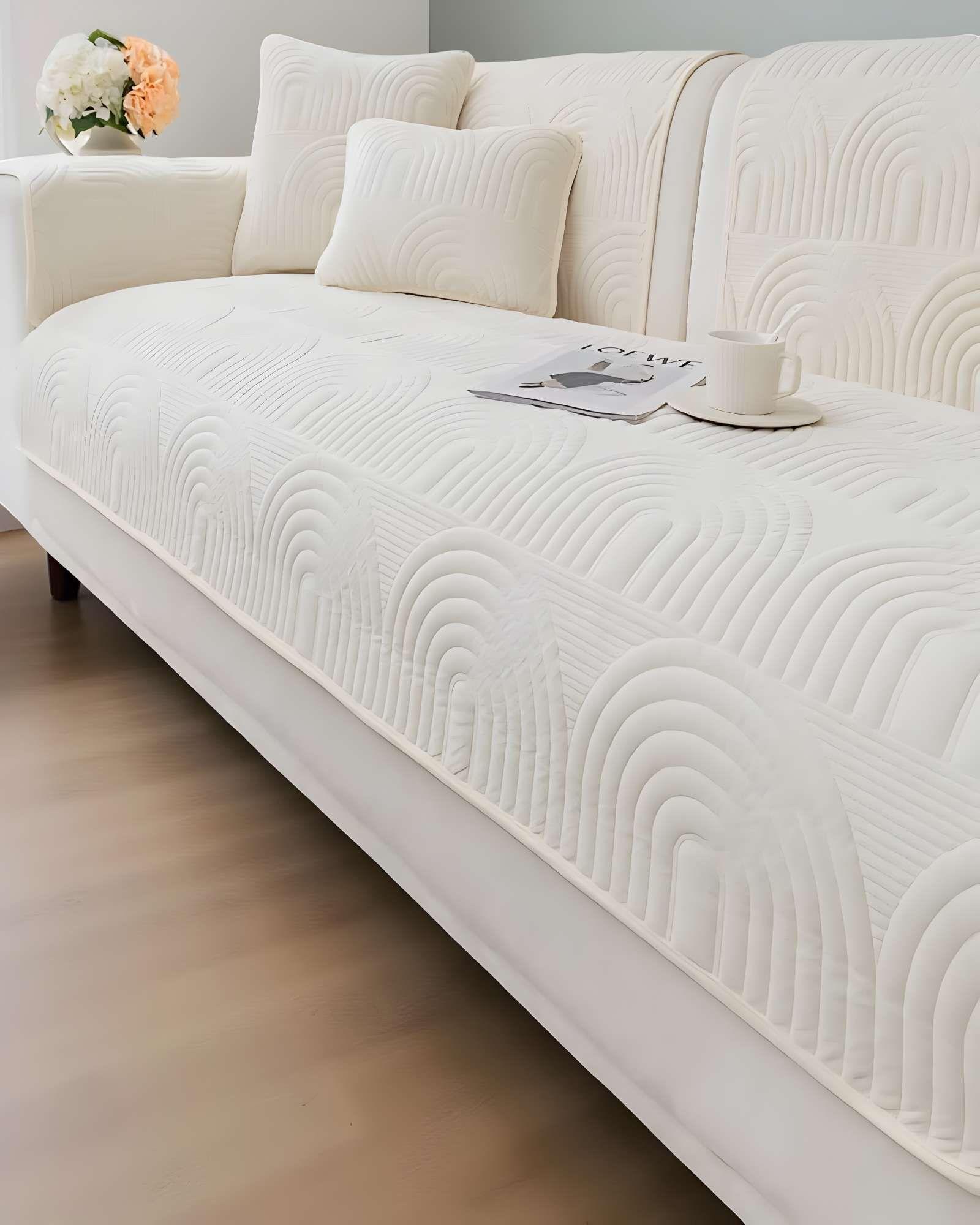 PACK DE 5 FUNDAS PARA SOFA CON DISEÑO J2 BLANCO-2