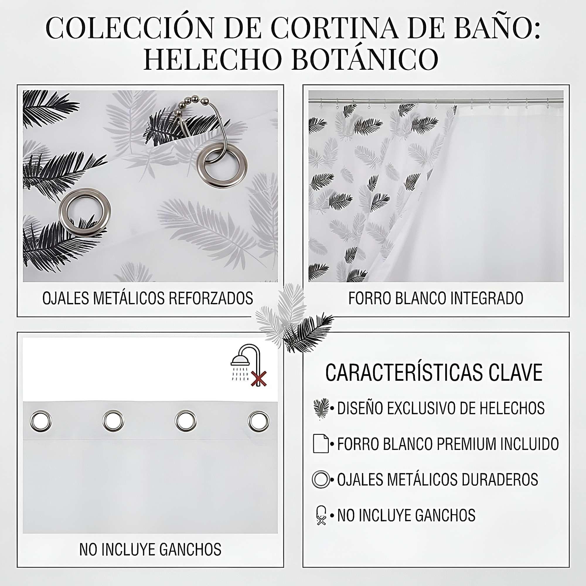 CORTINA DE BAÑO CON FORRO 180X180 CM CB23-3
