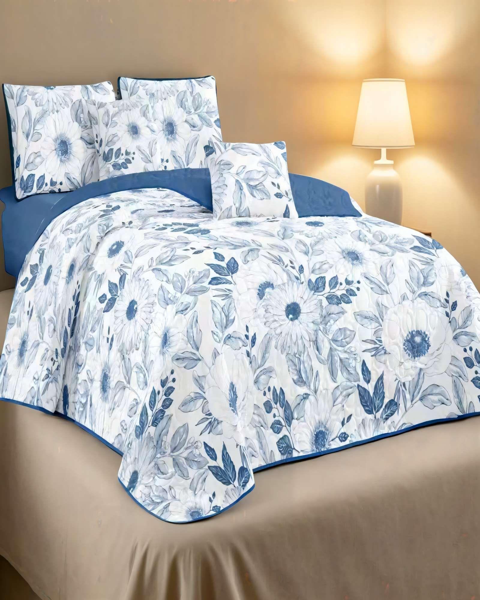 CUBRECAMA QUILT DE VERANO 1,5 PLAZAS CON DISENO 7-3