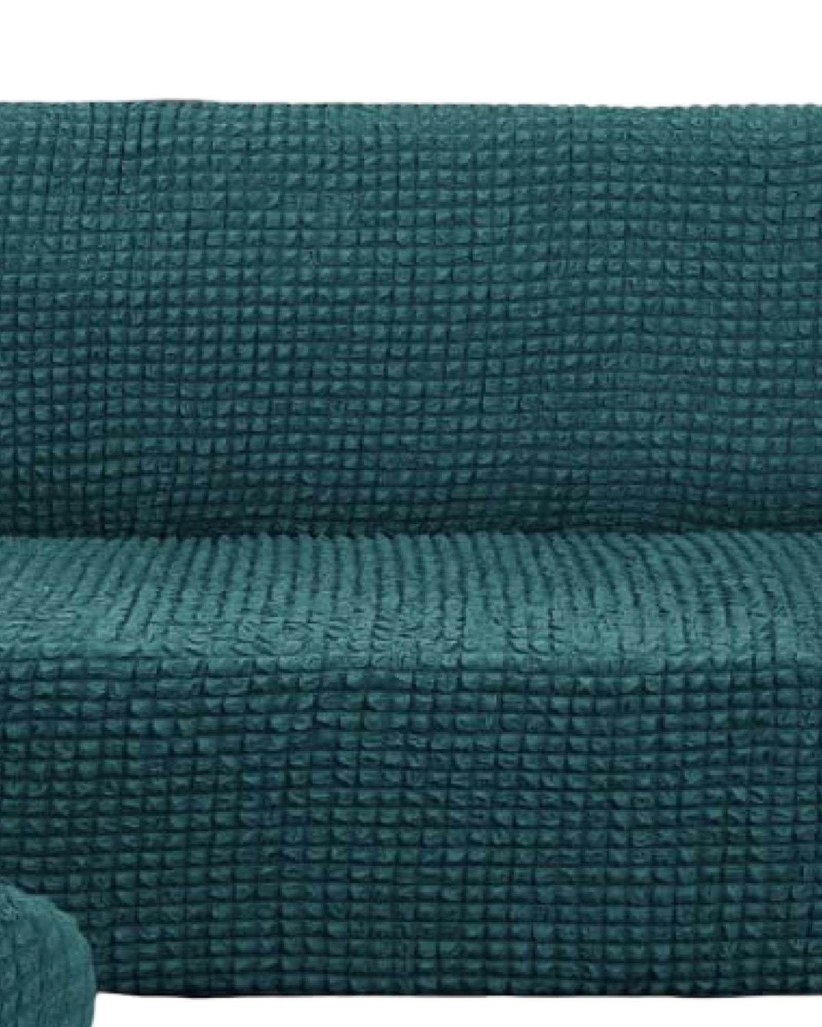 SET DE FUNDAS DE SOFA 3+1+1 - DISEÑO CUADRILLE TURQUESA-2