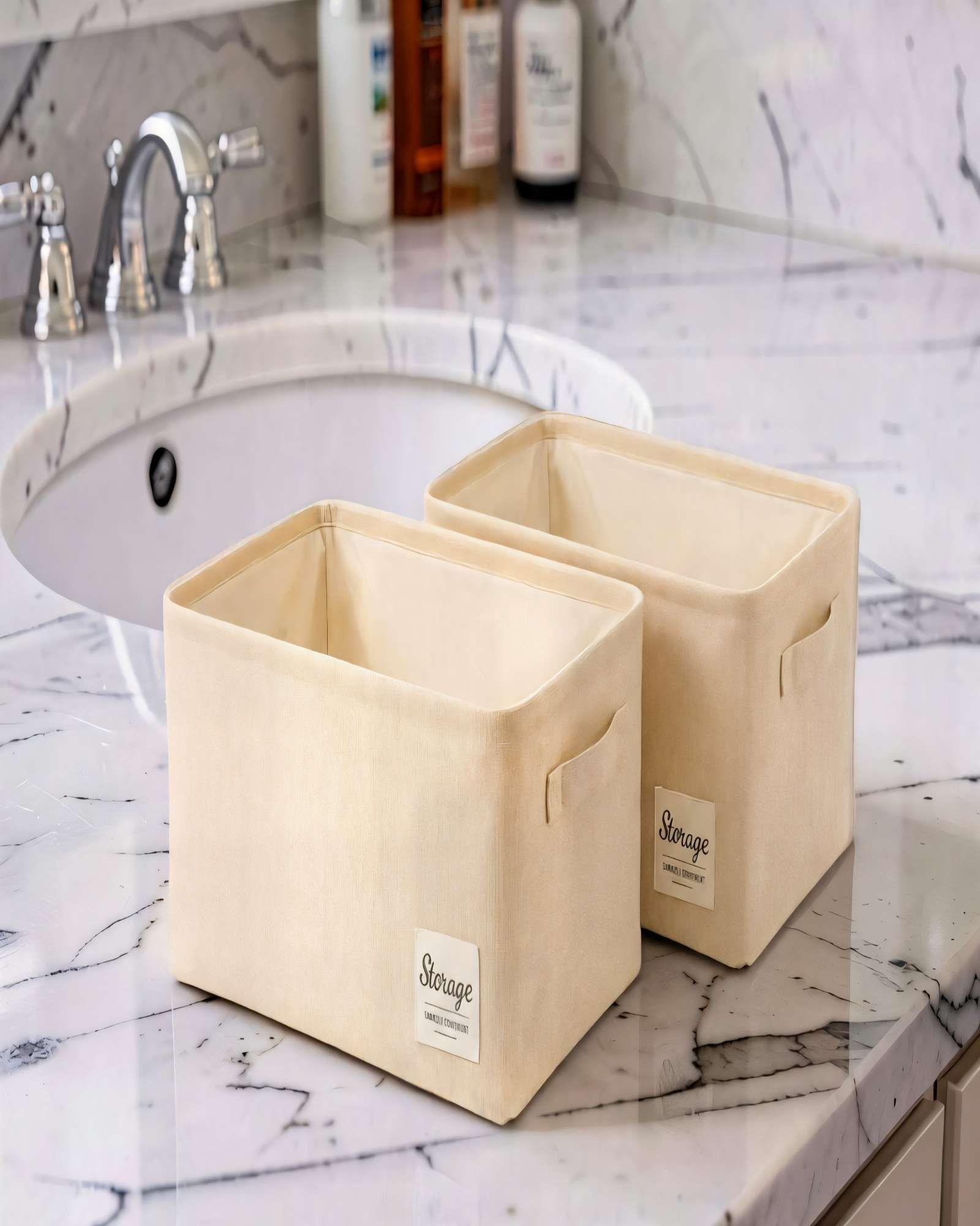 SET DE 3 CANASTOS ORGANIZADOR 28CMX47CMX20CM COLOR BEIGE-3