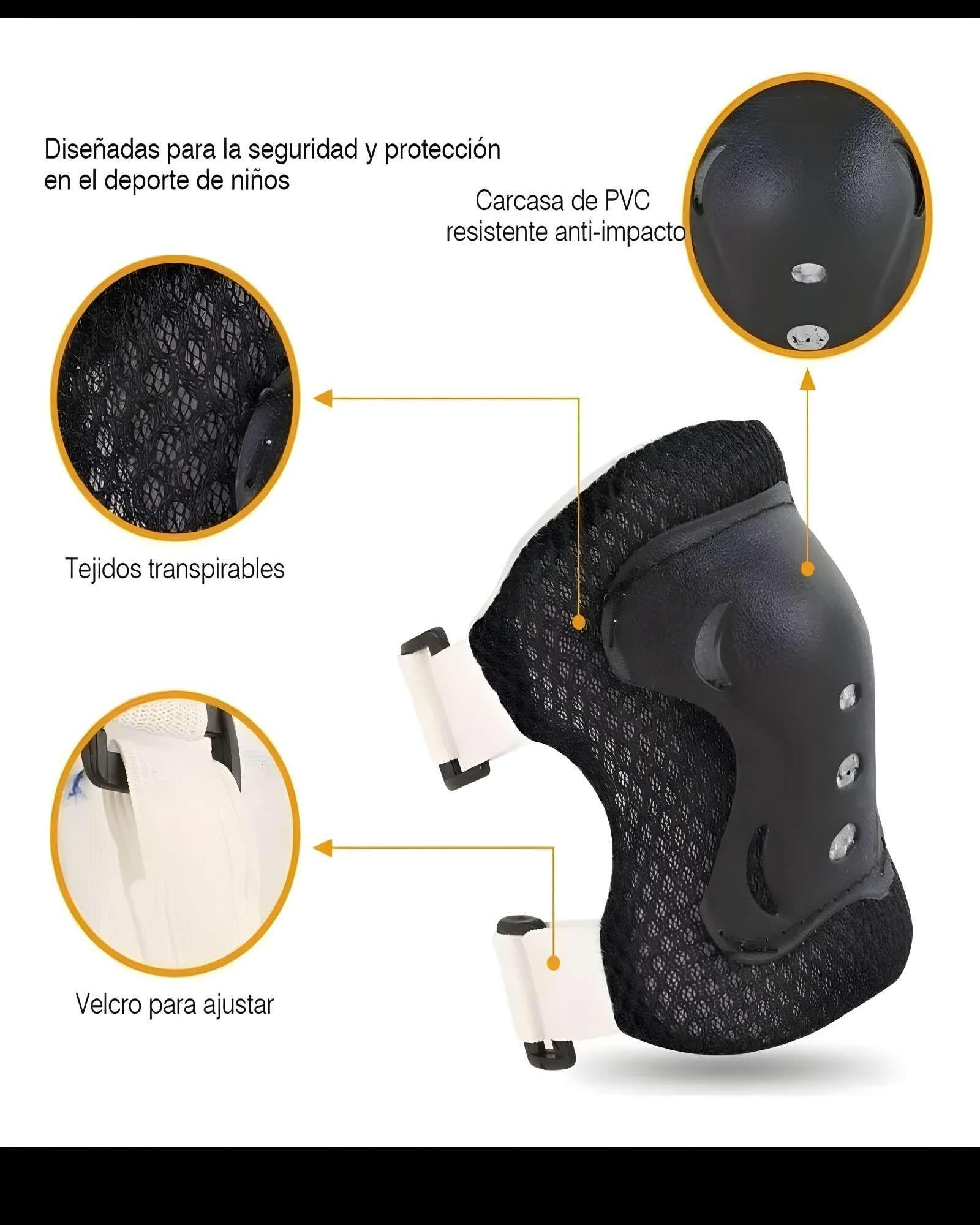 KIT DE PROTECCIÓN INFANTIL PARA PATINES ROSADO-2