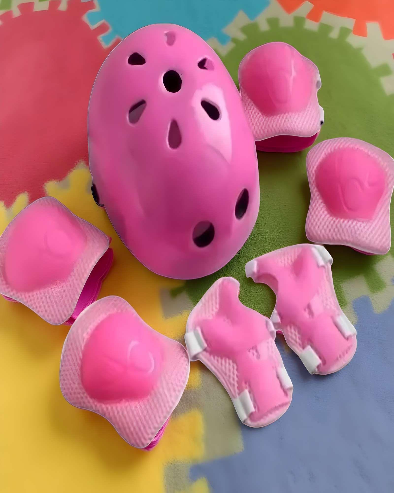 KIT DE PROTECCIÓN INFANTIL PARA PATINES ROSADO-2