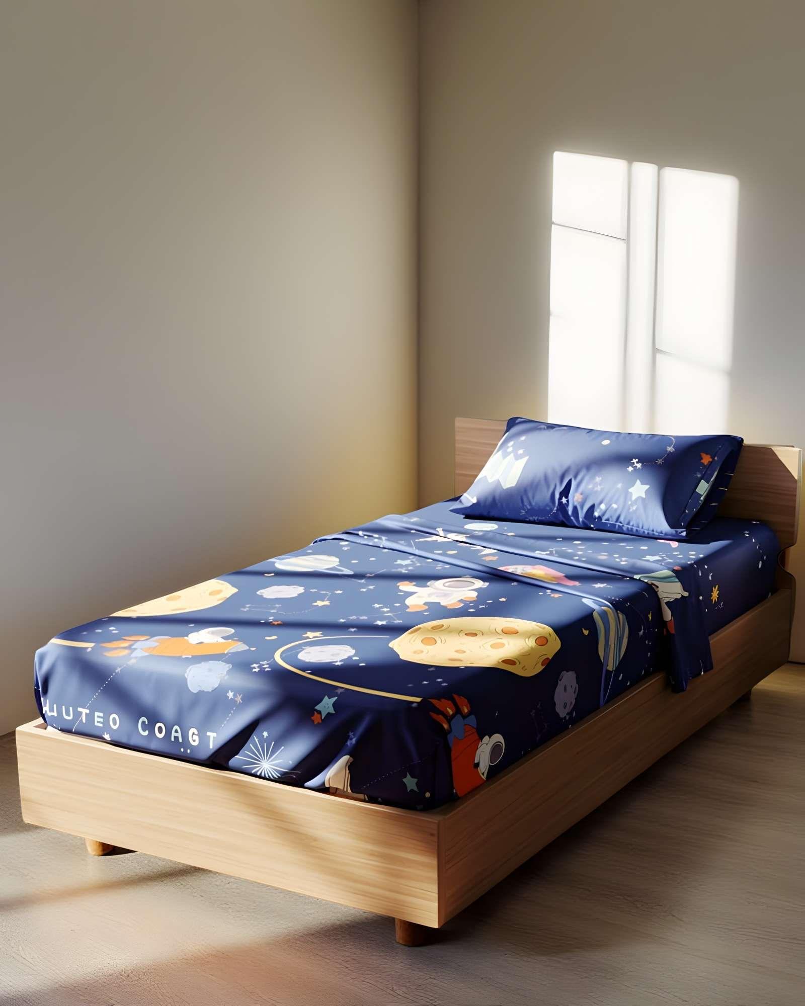 JUEGO DE SABANA INFANTIL DE 100 HILOS 1.5 PLAZAS D4-2