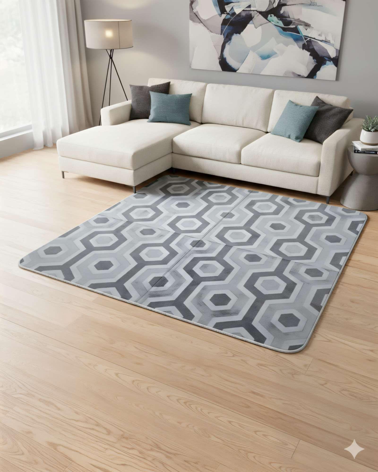 ALFOMBRA TEXTURIZADA 150X200CM CON DISENO F2 -2