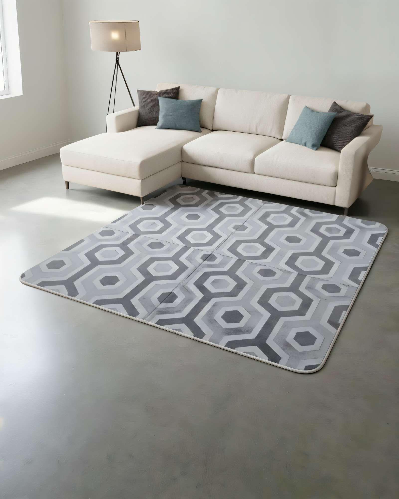 ALFOMBRA TEXTURIZADA 150X200CM CON DISENO F2 -3