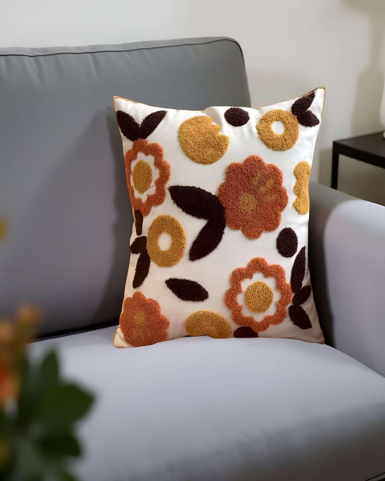 PACK DE 2 FUNDAS DE COJIN TUFTING 45X45 CM BEIGE 04-3