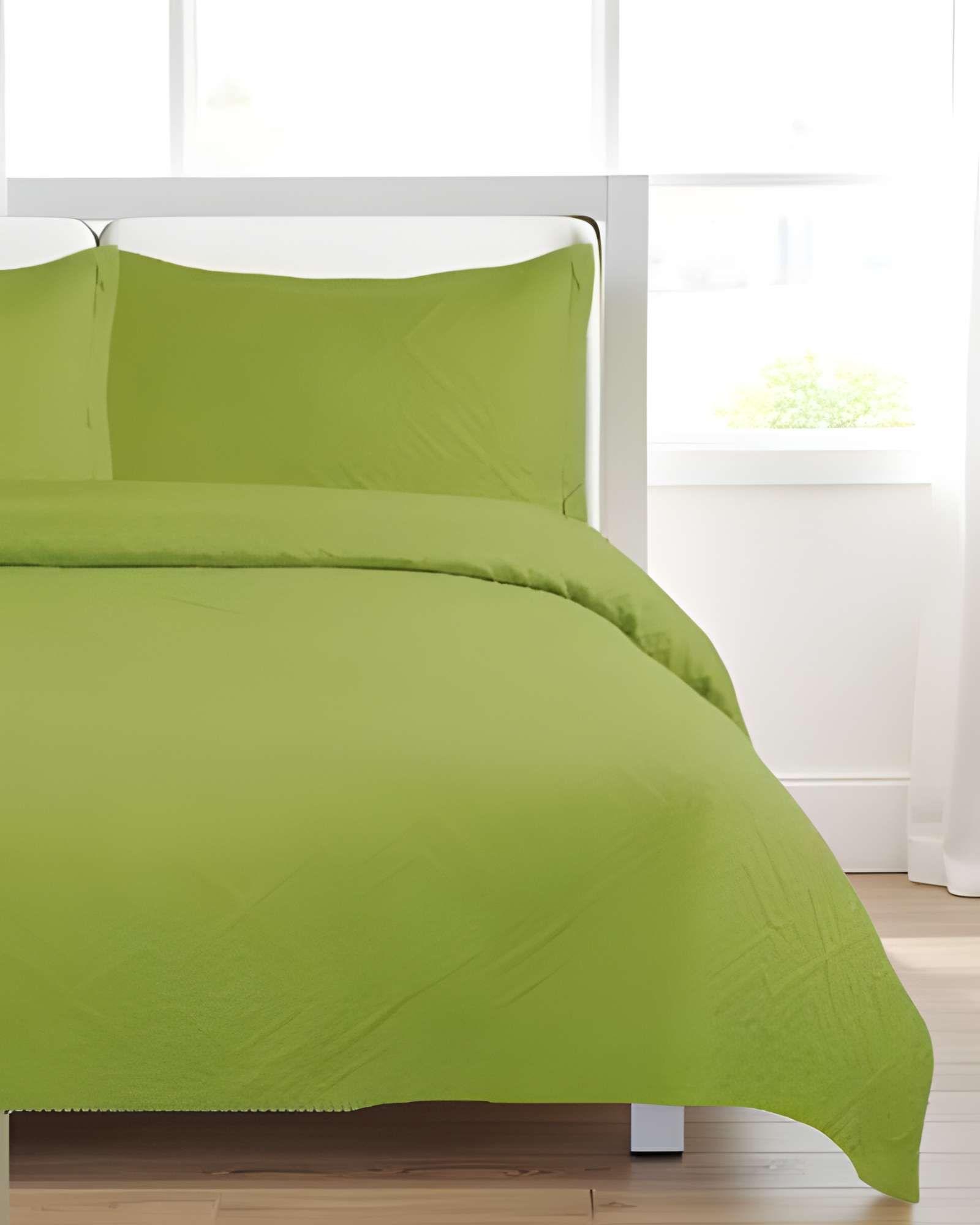 CUBRECAMA QUILT DE VERANO CON COLORES LISOS KING VERDE-2