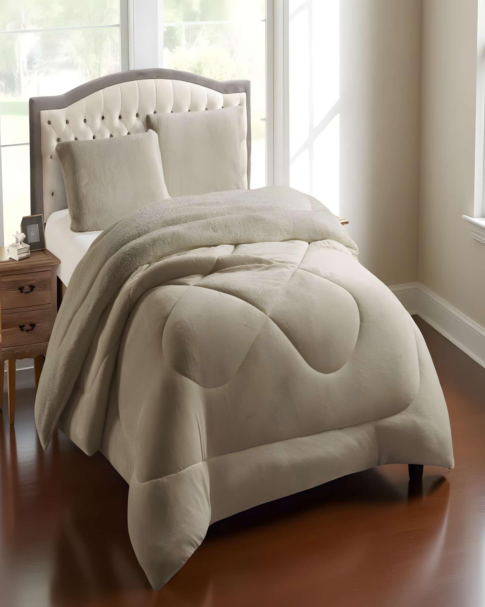 COBERTOR DE INVERNO PLUSH CON CHIPORRO CS KING CAFÉ CLARO-3