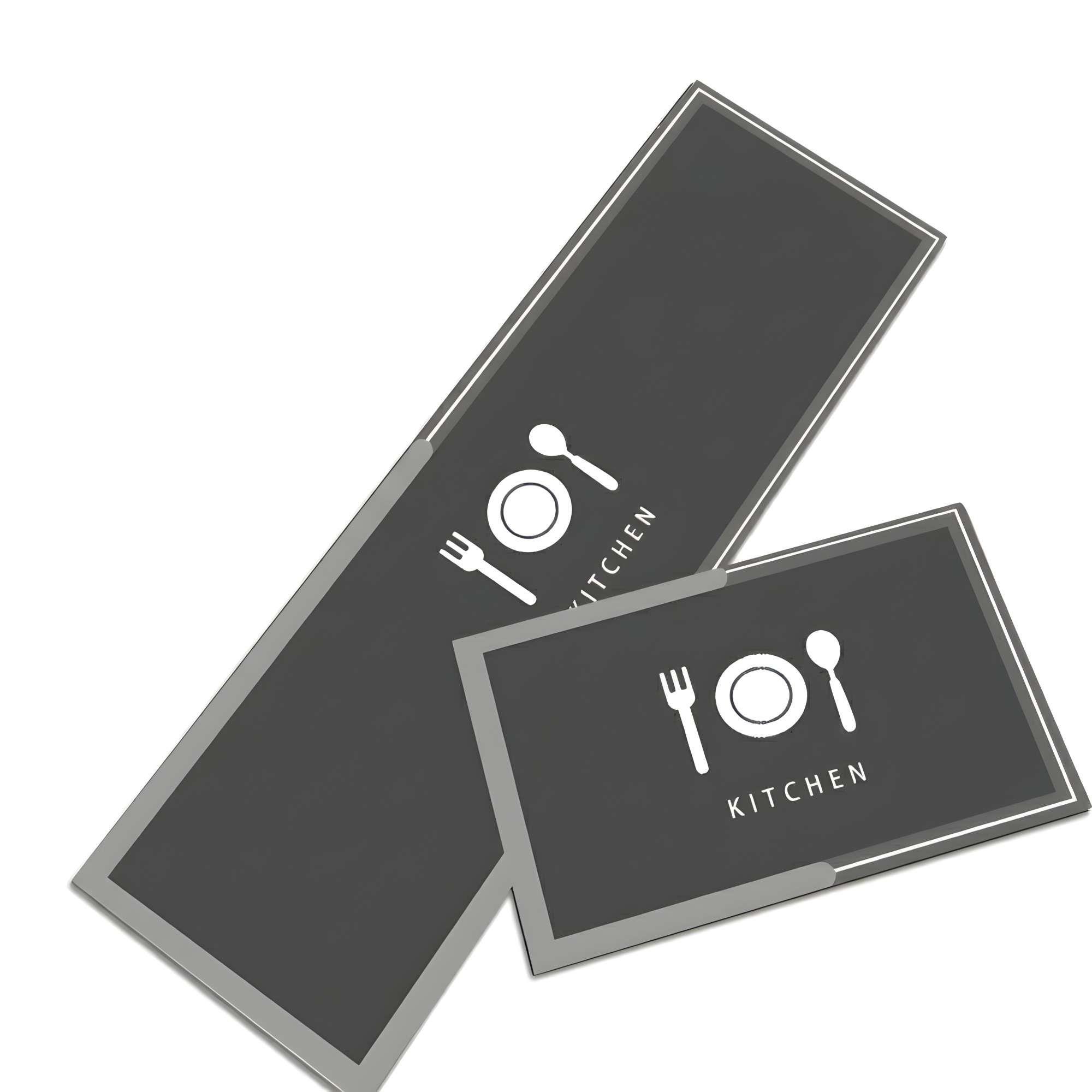 SET DE 2 ALFOMBRAS DE GOMA MINIMALISTAS PARA COCINA B20-3