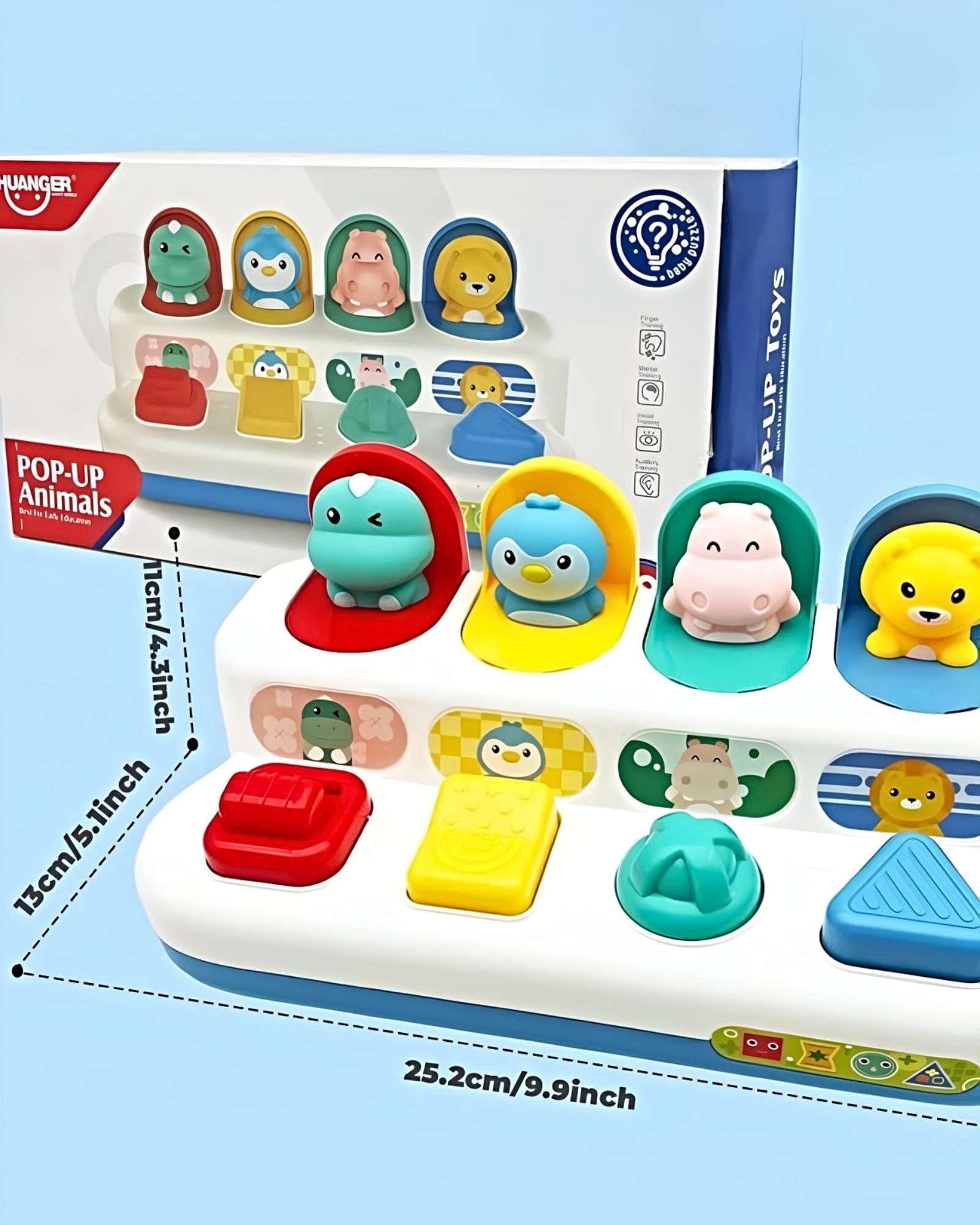 Juguete Pop-Up de Animales Interactivo para Bebés-2