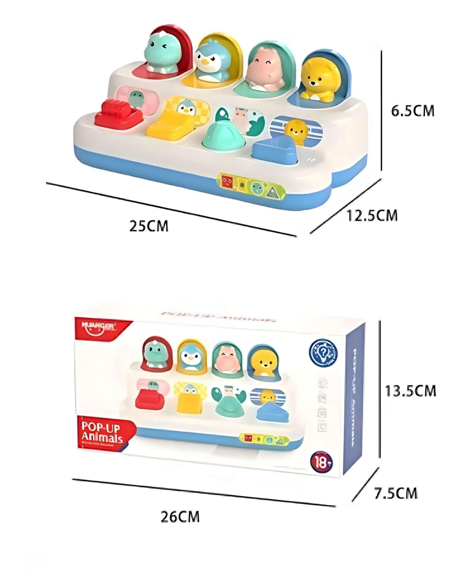 Juguete Pop-Up de Animales Interactivo para Bebés-3