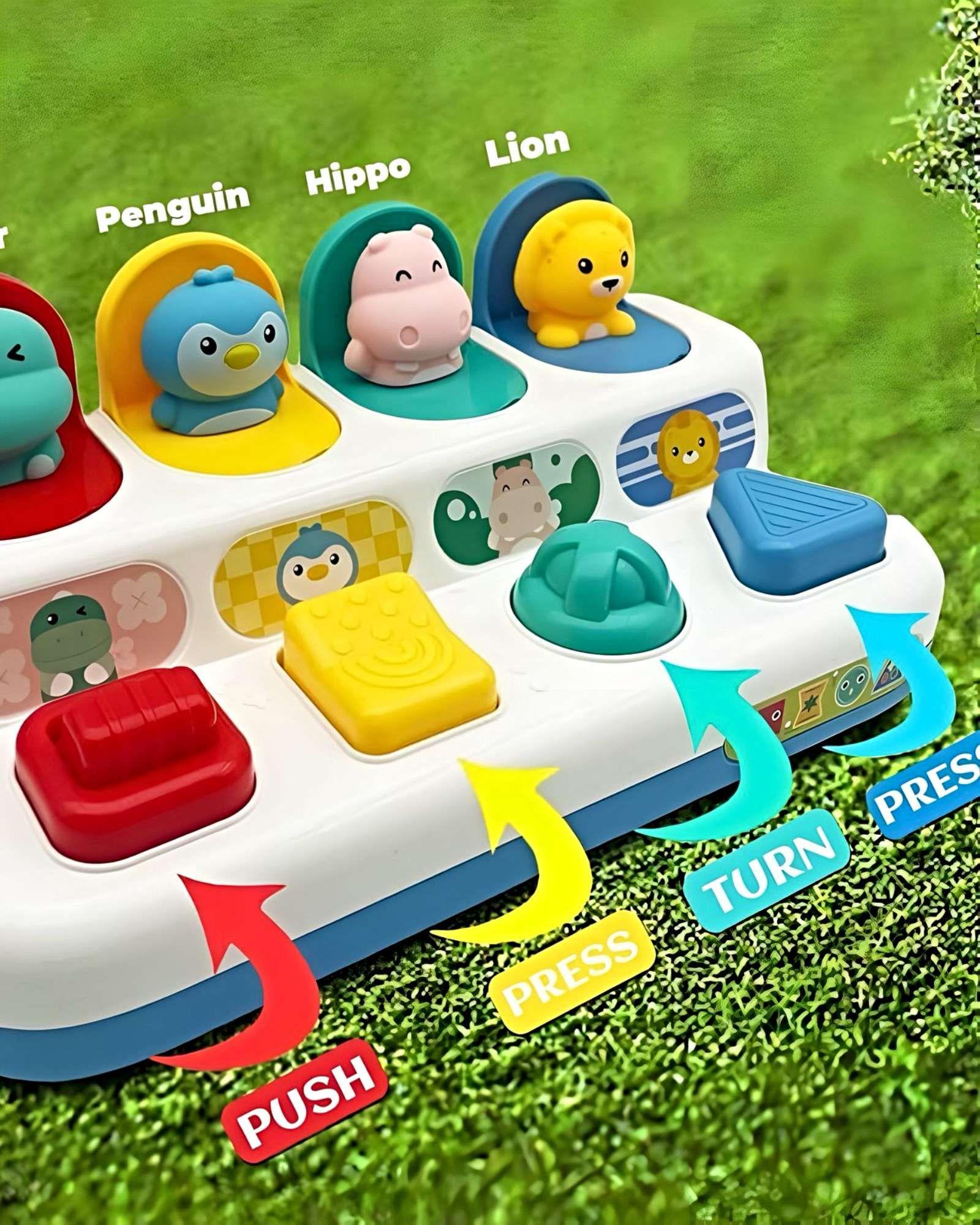 Juguete Pop-Up de Animales Interactivo para Bebés-4