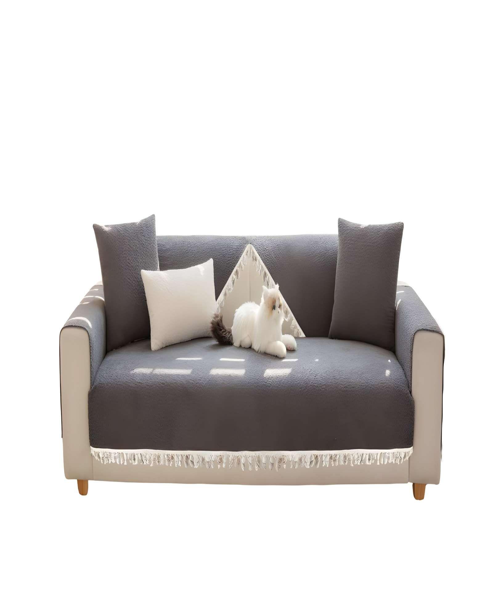 PACK DE 5 FUNDAS DE SILLON CON FLECOS GRIS-0