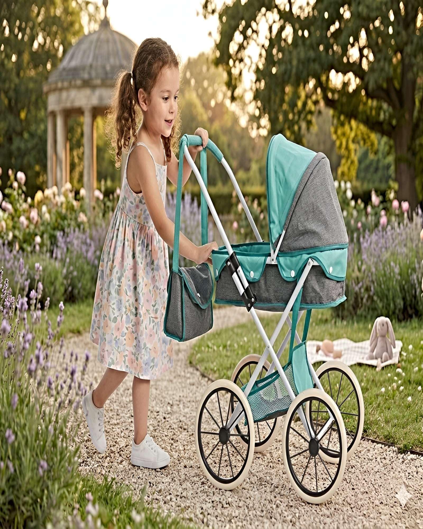 COCHECITO DE MUÑECAS CLÁSICO CON SISTEMA DE PLEGADO COMPACTO 01-2