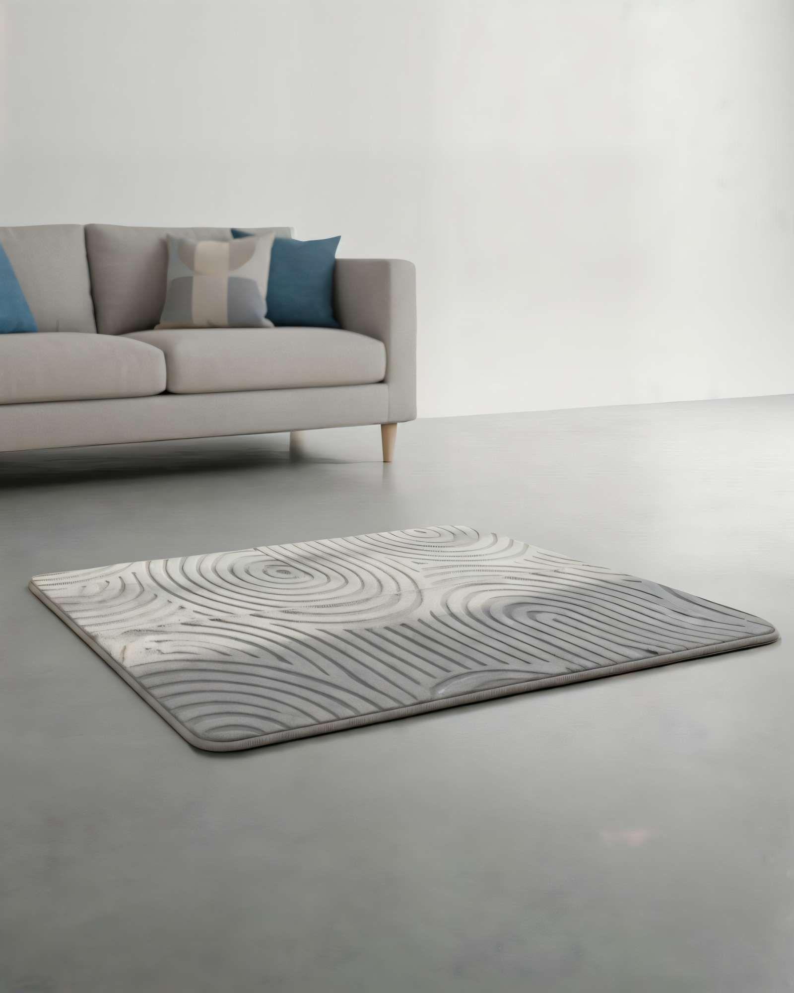 ALFOMBRA TEXTURIZADA 150X200CM COLOR GRIS CLARO -3