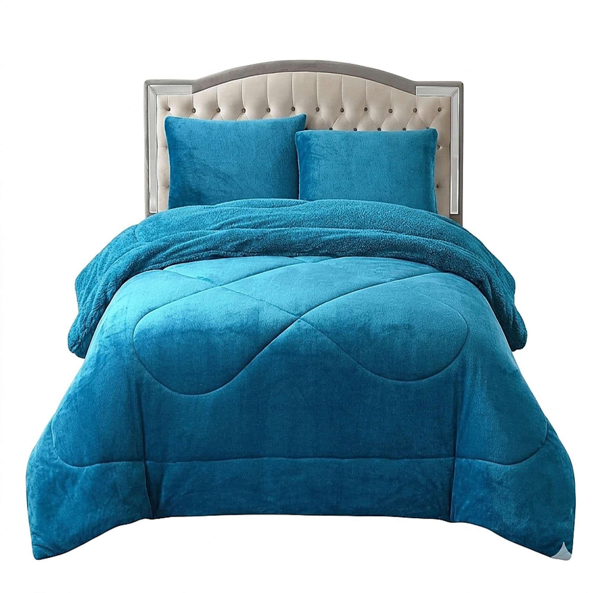 COBERTOR DE INVERNO PLUSH CON CHIPORRO CS KING CELESTE-2