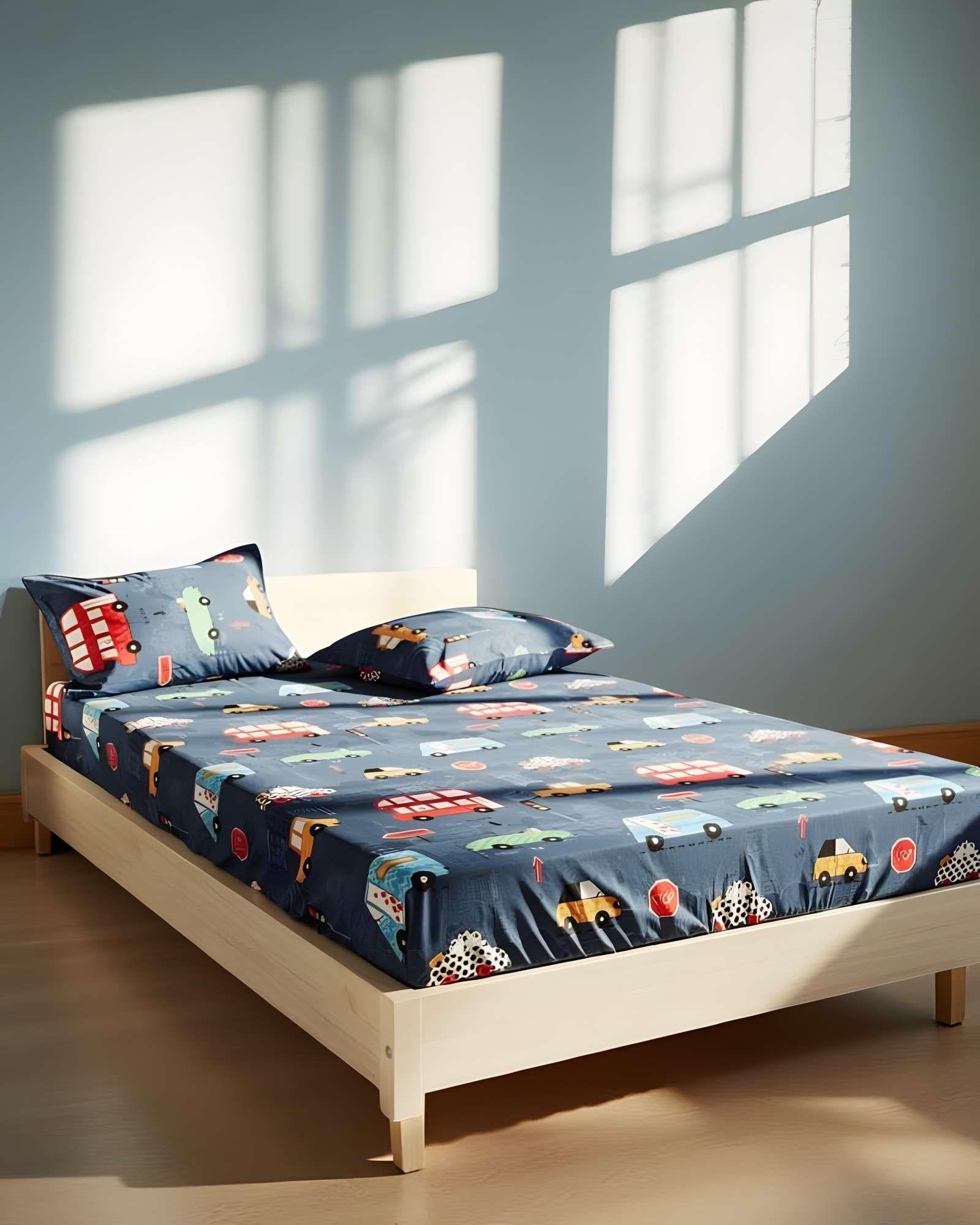 JUEGO DE SABANA INFANTIL DE 100 HILOS 1 PLAZA D3-3