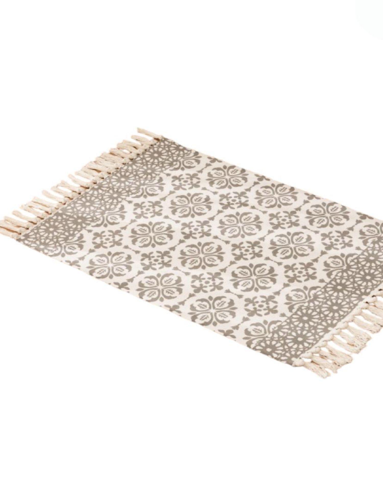 Set 2 Alfombras de Lino 60x90 cm para Bajada de Cama 4n01-0