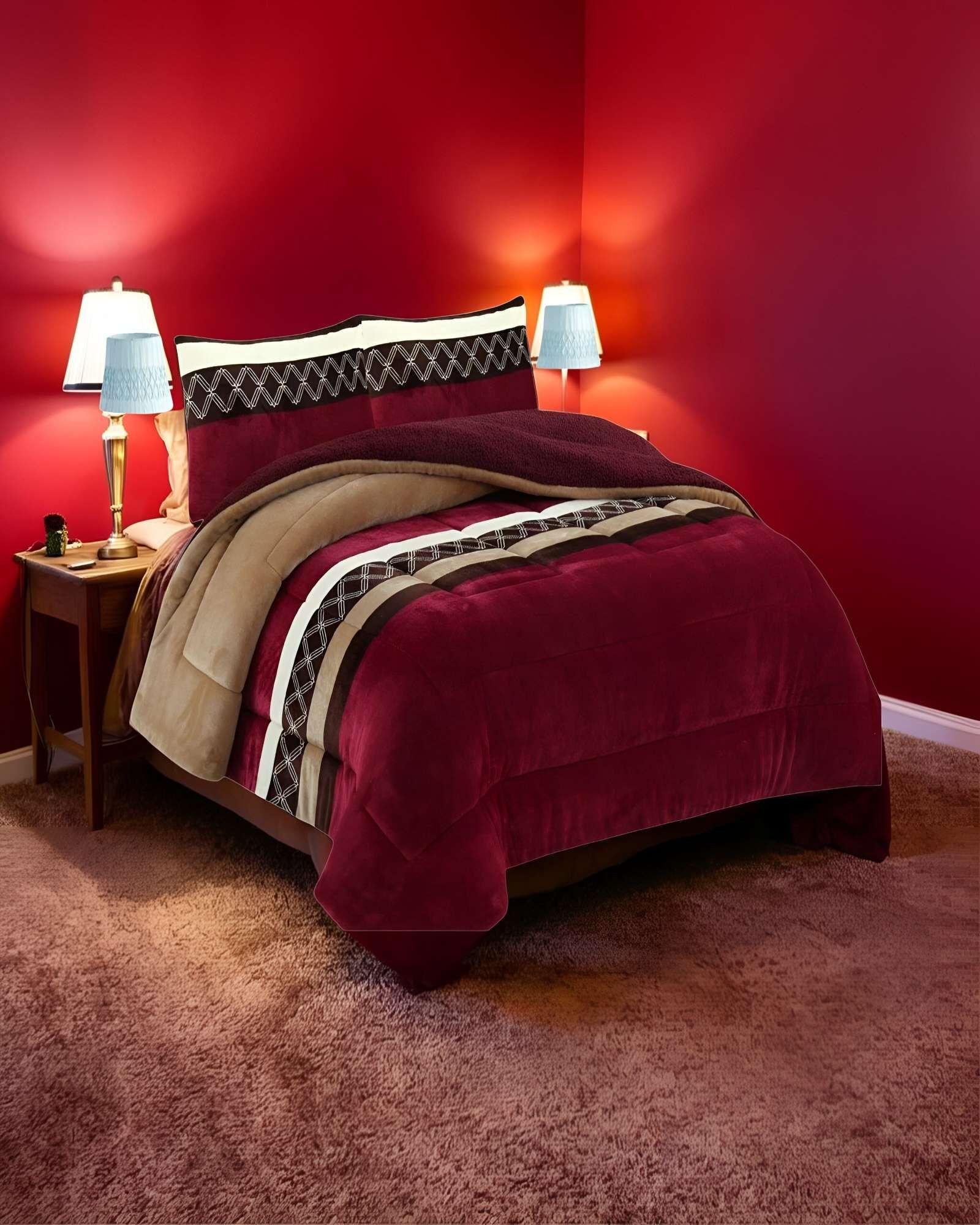 COBERTOR CON CHIPORRO 2 PLAZAS 230X250CM BURDEO B30-2