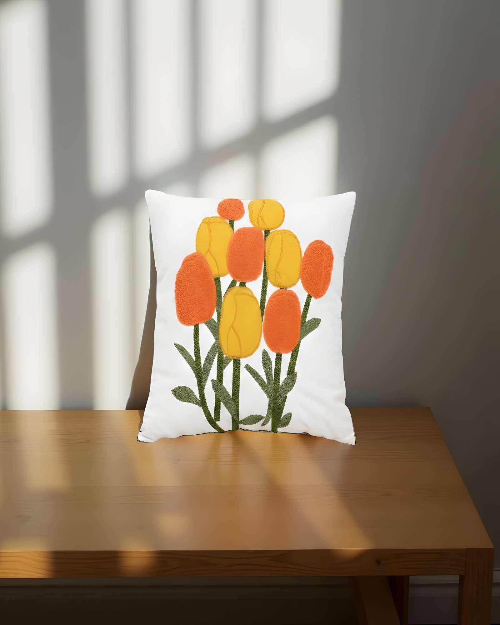 PACK DE 2 FUNDAS DE COJIN BORDADAS 45X45CM BLANCO 01-2