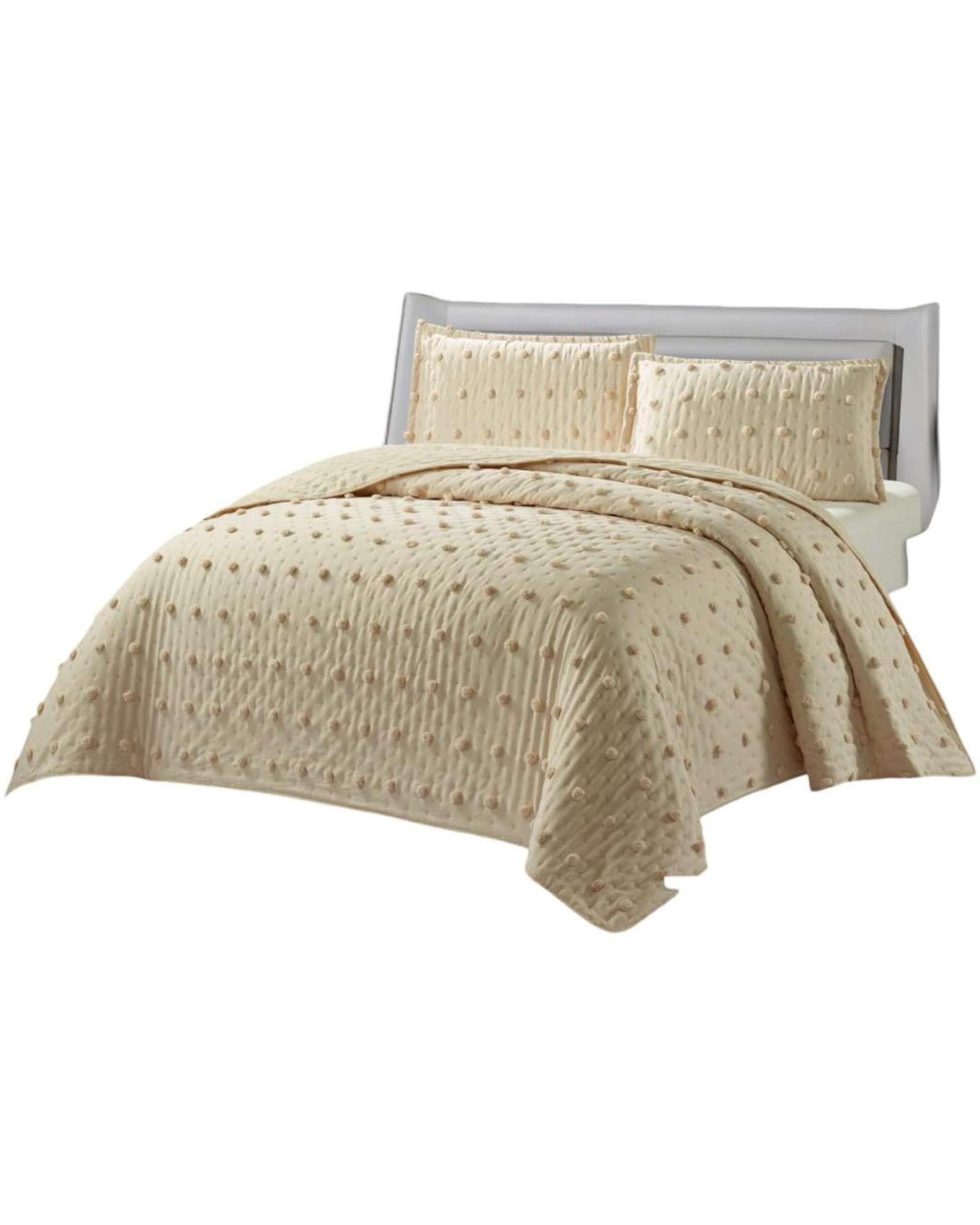 quilt cubrecama TUFTING DE LUJO SUAVE KING T05-1