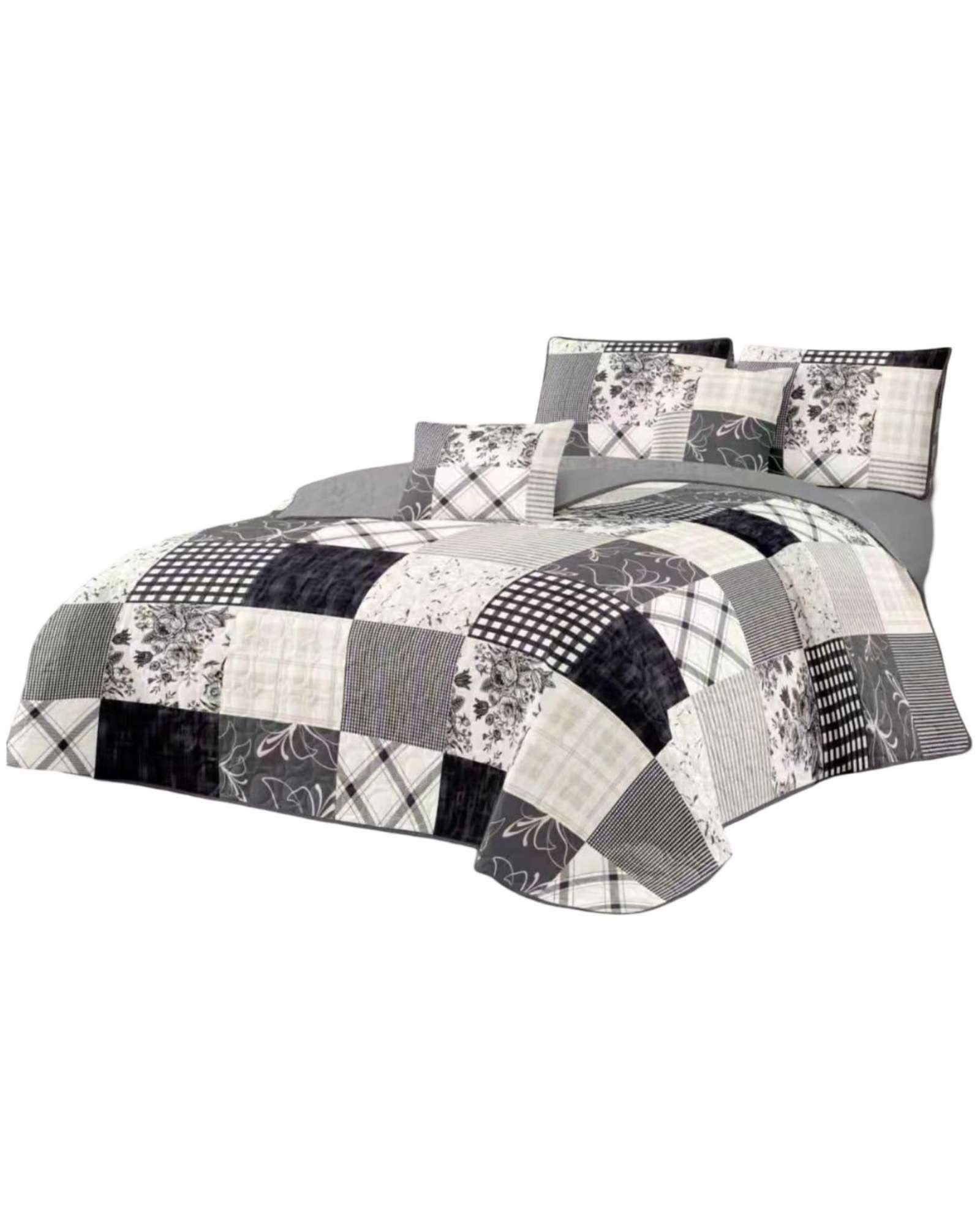 quilt cubrecama verano plaza y media V03-1