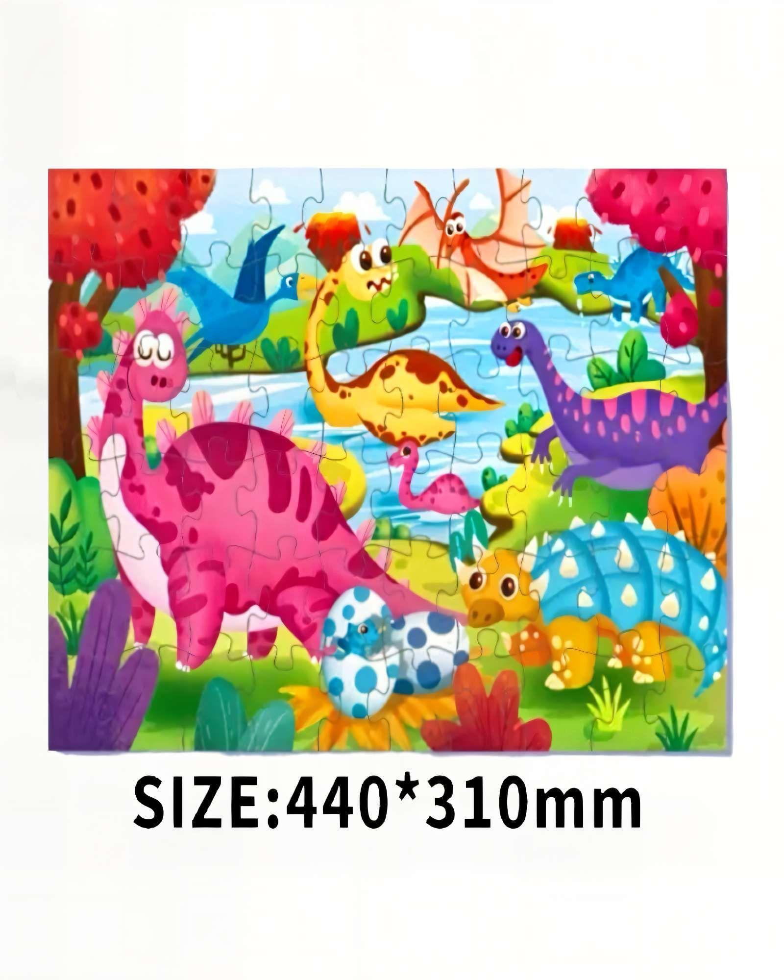 Puzzle para niños de 60 Piezas Dinosaurio 44cm x 31cm-1