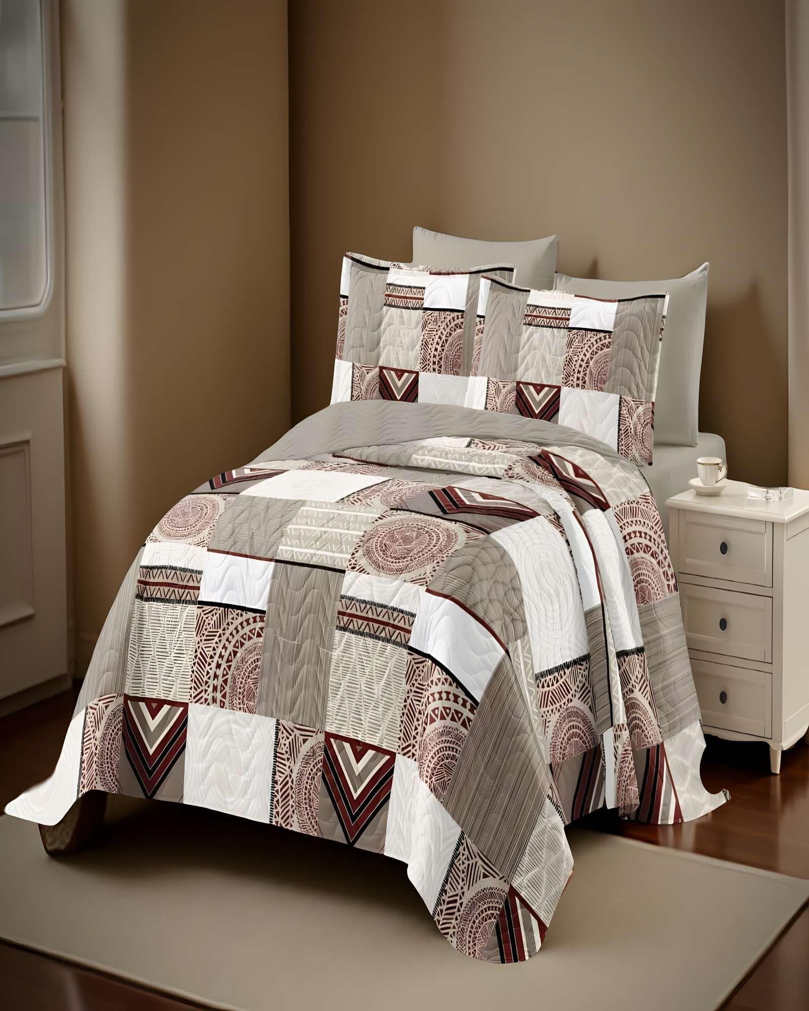 CUBRECAMA QUILT DE VERANO 2 PLAZAS MULTICOLOR 04-3