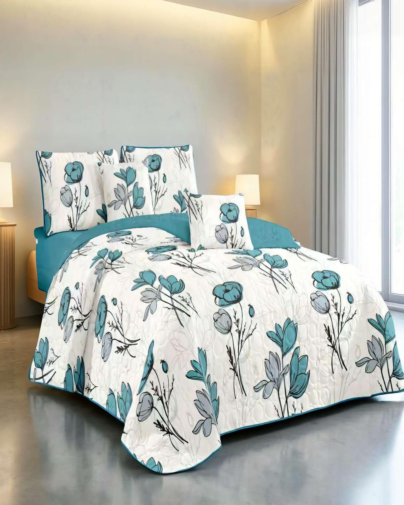CUBRECAMA QUILT DE VERANO 2 PLAZAS CON DISENO 13-2