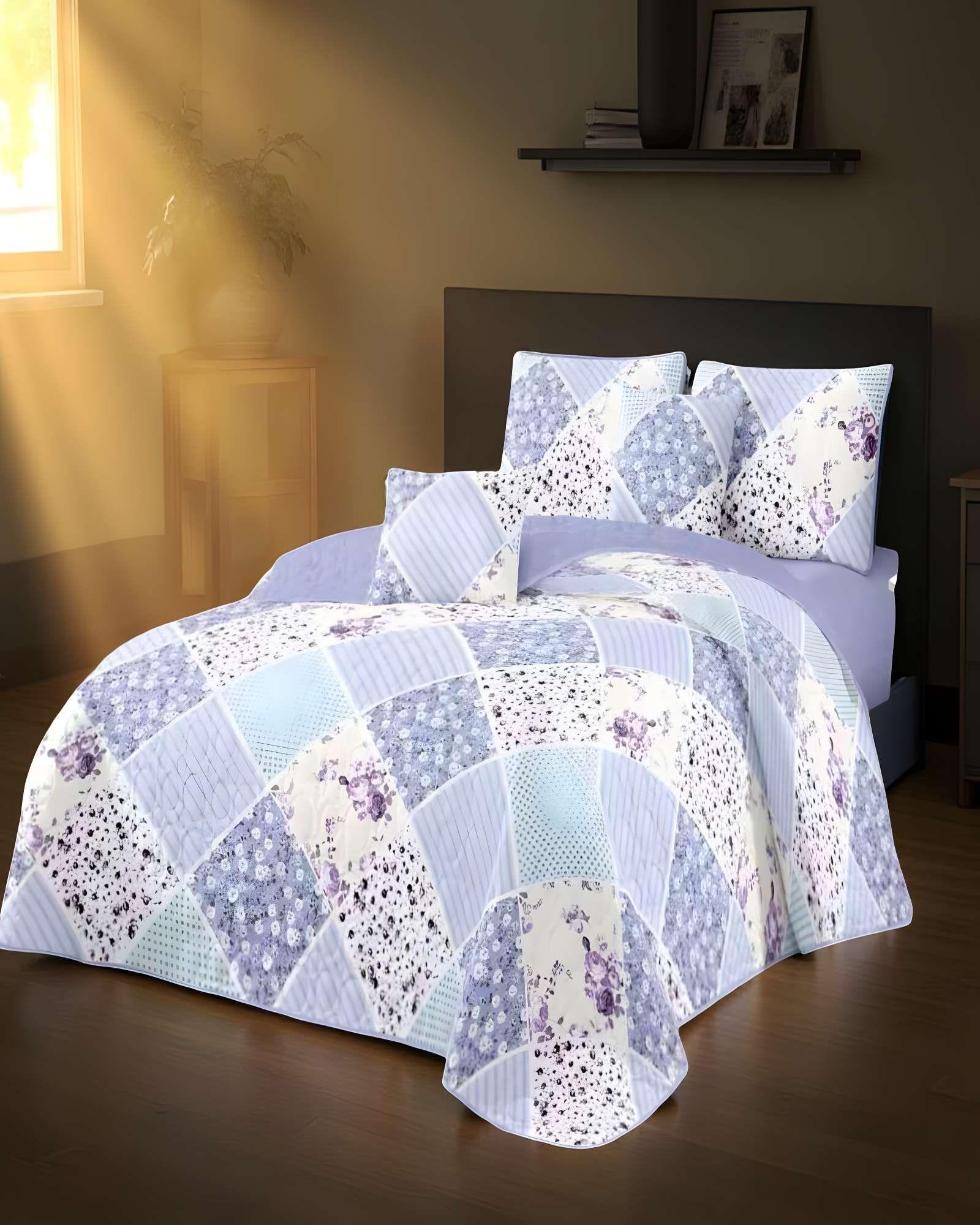 CUBRECAMA QUILT DE VERANO KING CELESTE-3